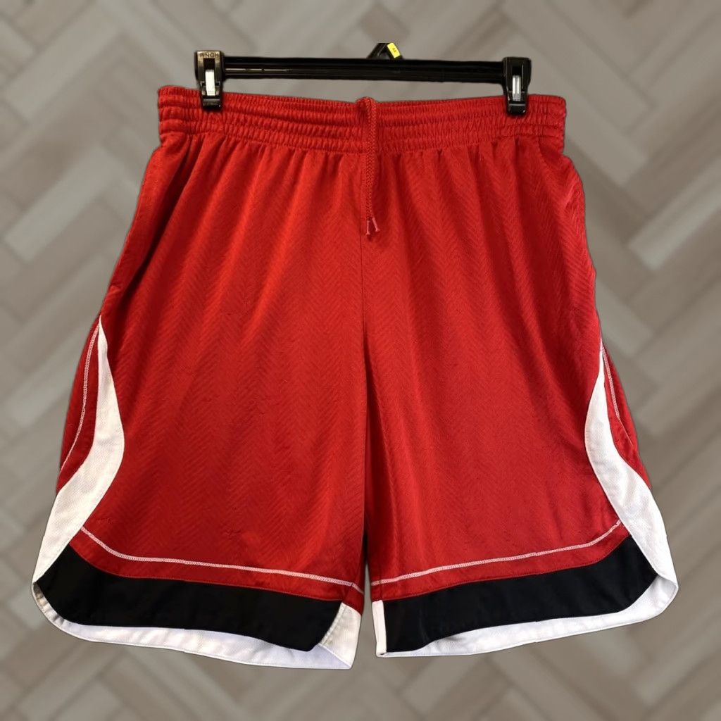 Adidas adidas Athletic Shorts L Red Polyester Pockets Mens Basketball Size US 33 - 1 Thumbnail
