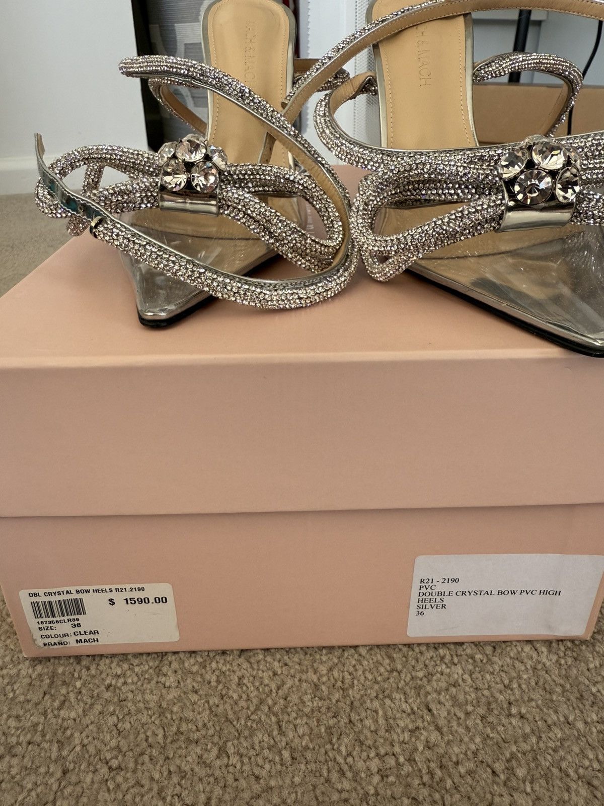 MACH & MACH DBL CRYSTAL BOW HEELS Size US 6 / IT 36 - 4 Thumbnail
