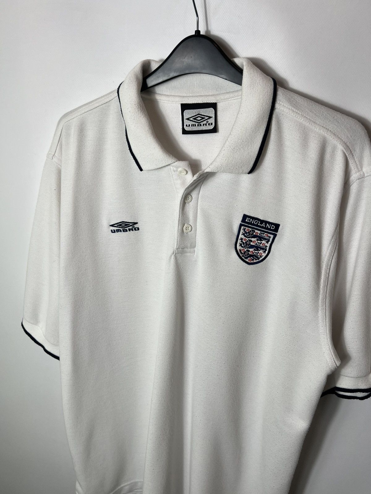 Umbro Vintage soccer football Umbro England T-shirt Jersey Size US XL / EU 56 / 4 - 2 Thumbnail