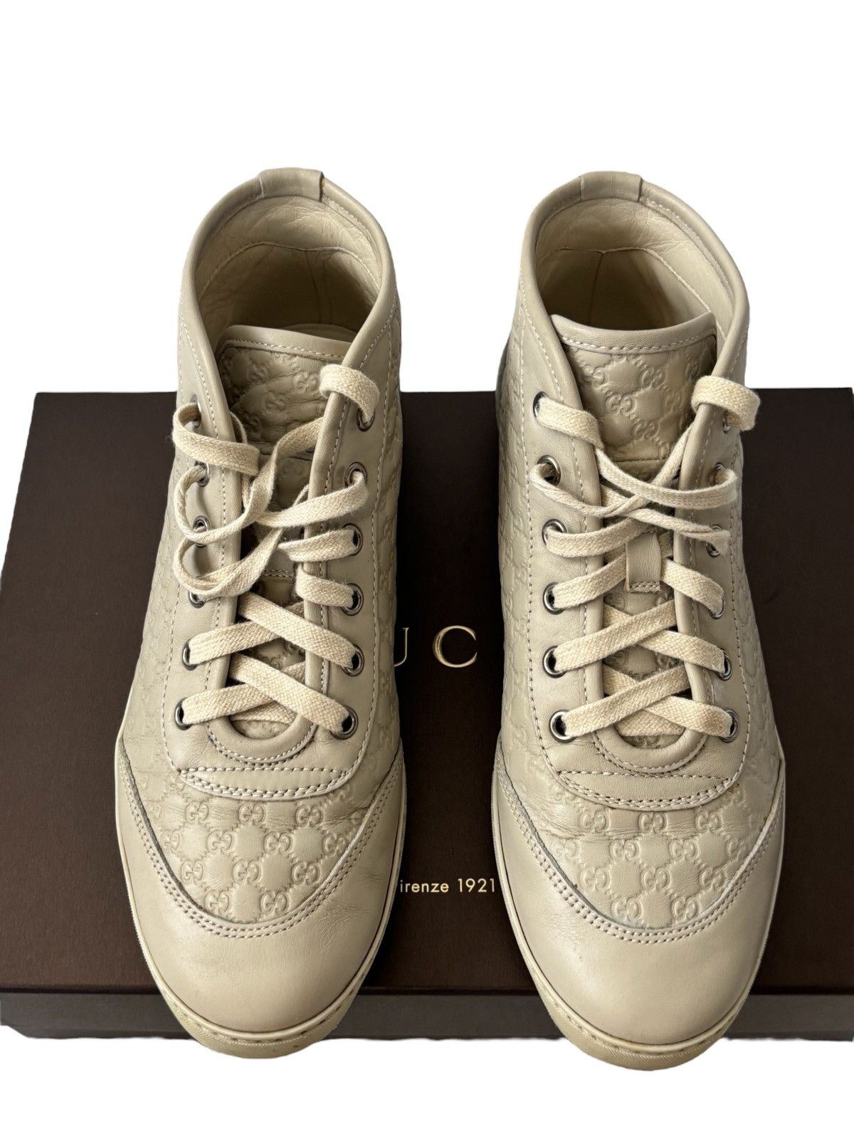 Gucci Gucci Monogram leather sneakers Size US 7.5 / IT 37.5 - 5 Thumbnail