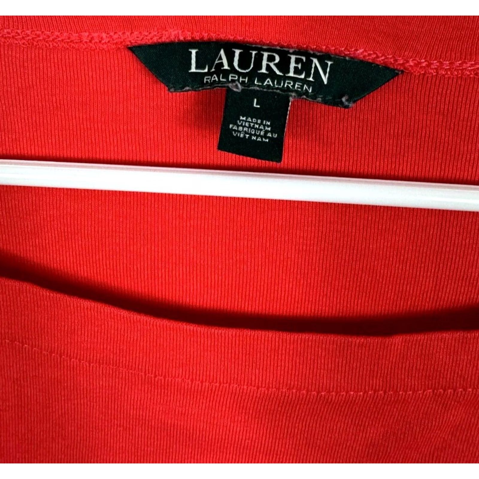 Ralph Lauren VINTAGE Lauren Ralph Lauren Green Label Casual Top Shirt Zip Women Large Short Sleeve Coral Size L / US 10 / IT 46 - 2 Thumbnail