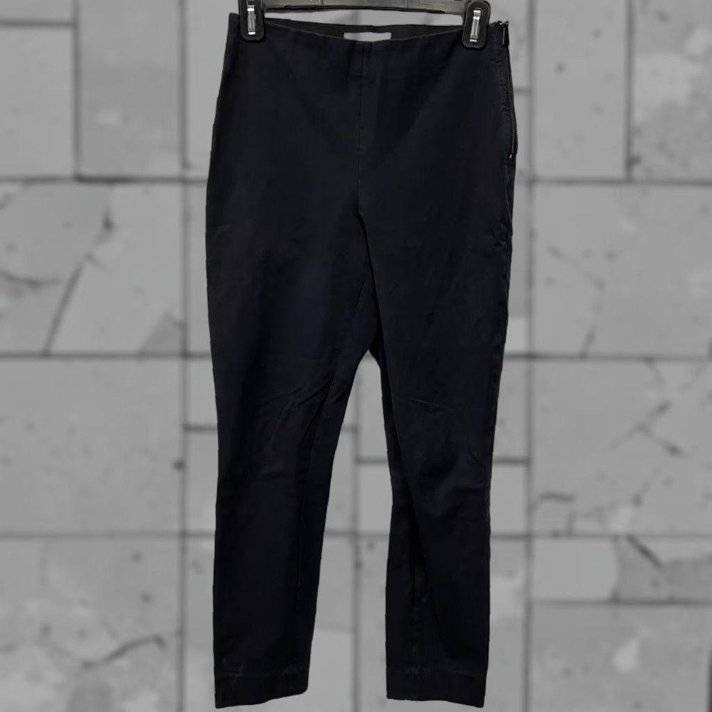 Everlane Everlane Cropped Pants Womens Size 2 Black Side-Zip Stretchy Crop Pants Womens Size 2 Black Size 26" / US 2 / IT 38 - 1 Thumbnail