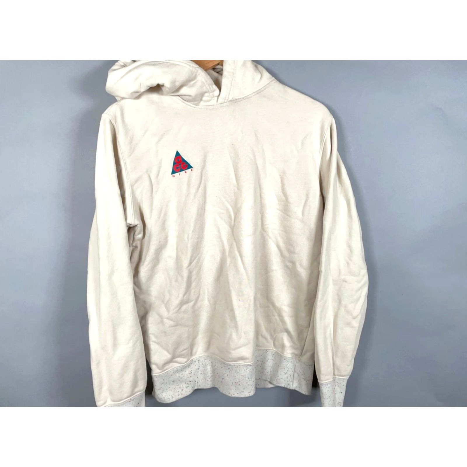 Nike ACG Nike ACG NSW Hoodie Shirt Ivory Small Mens Pullover Cotton Polyester Fleece Graphic Print 80s 90s Retro Pockets Lightweight Regular Crew Neck"} Size US S / EU 44-46 / 1 - 4 Thumbnail