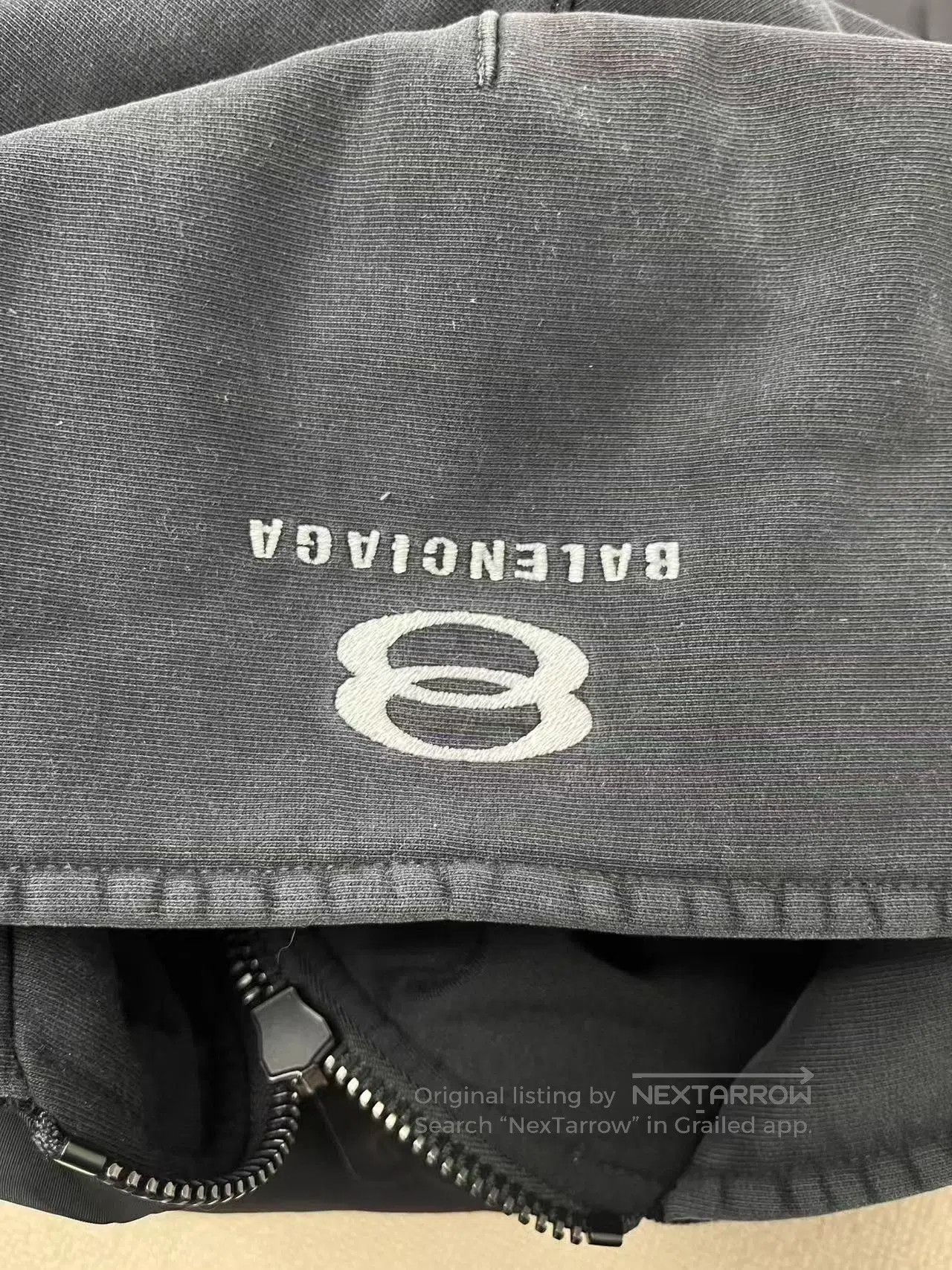 Balenciaga Balenciaga Logo Hooded Zip Short Jacket. Size XS / US 0-2 / IT 36-38 - 3 Thumbnail