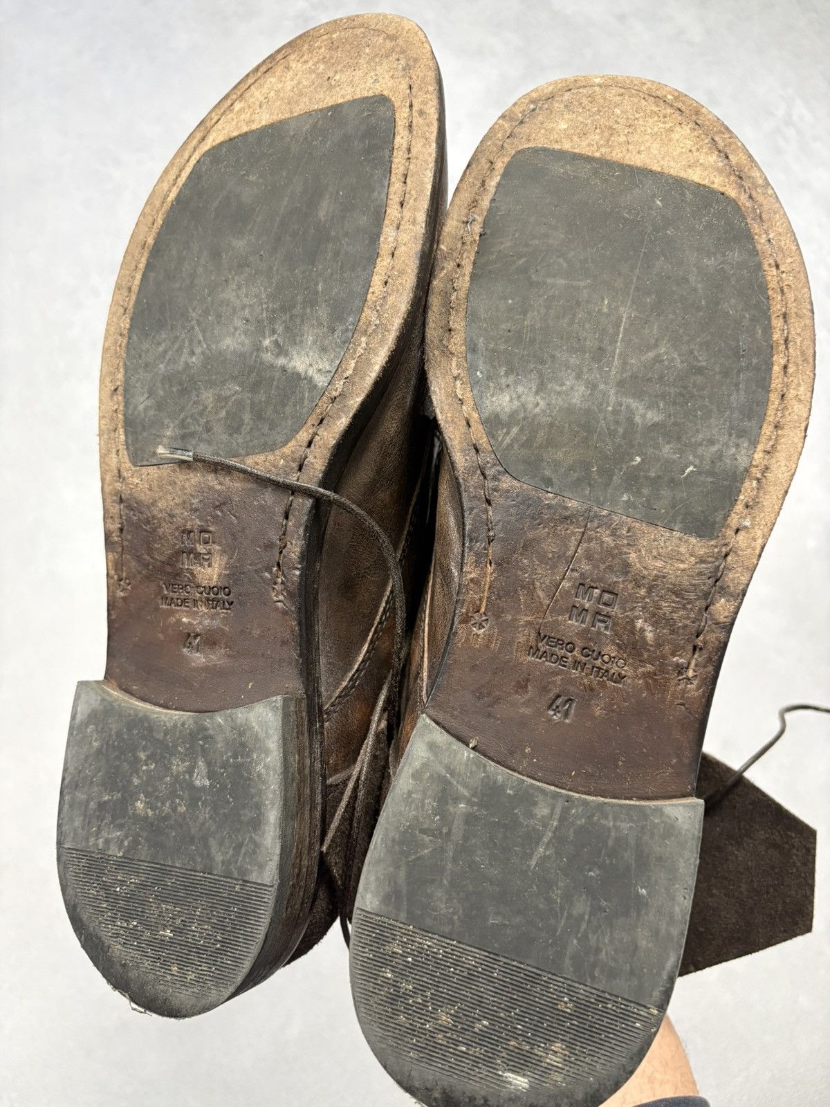 MoMA MOMA Brown Distressed Leather Ankle Boots Italy Japanese 41 Size US 8 / EU 41 - 6 Thumbnail