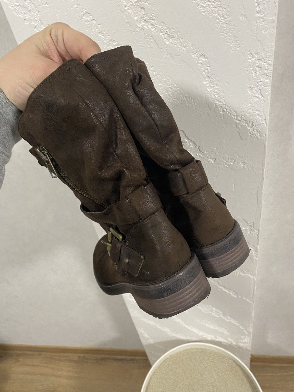 Other Vntg Avantgarde Y2K A.S.98 Style Belted Engineer Boots ASH Size US 9 / IT 39 - 8 Thumbnail