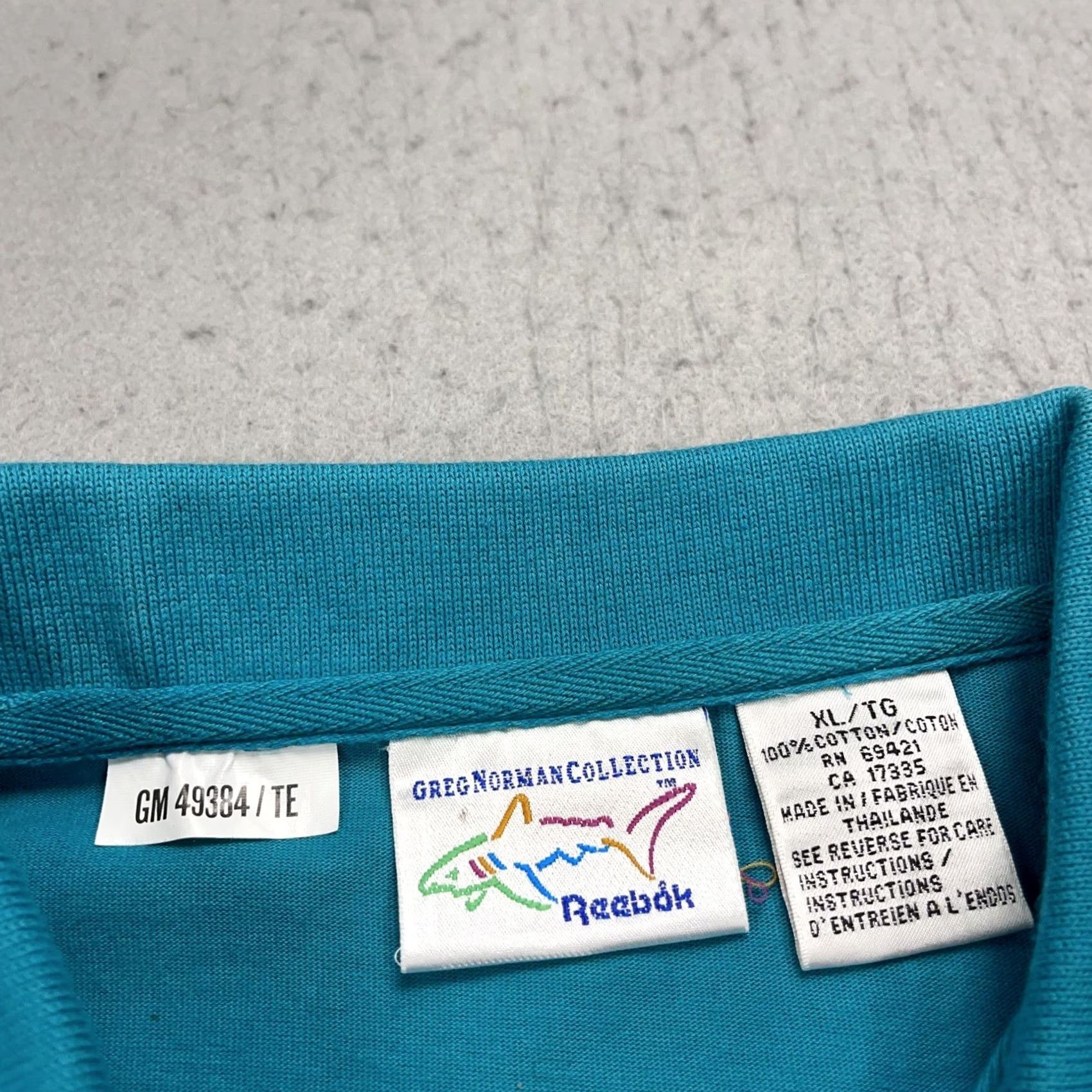Reebok VINTAGE Greg Norman Reebok Polo Shirt Mens L Blue Golf Cotton 90s Shor t Sleeve Casual All Seasons Logo Mens Size US L / EU 52-54 / 3 - 3 Thumbnail