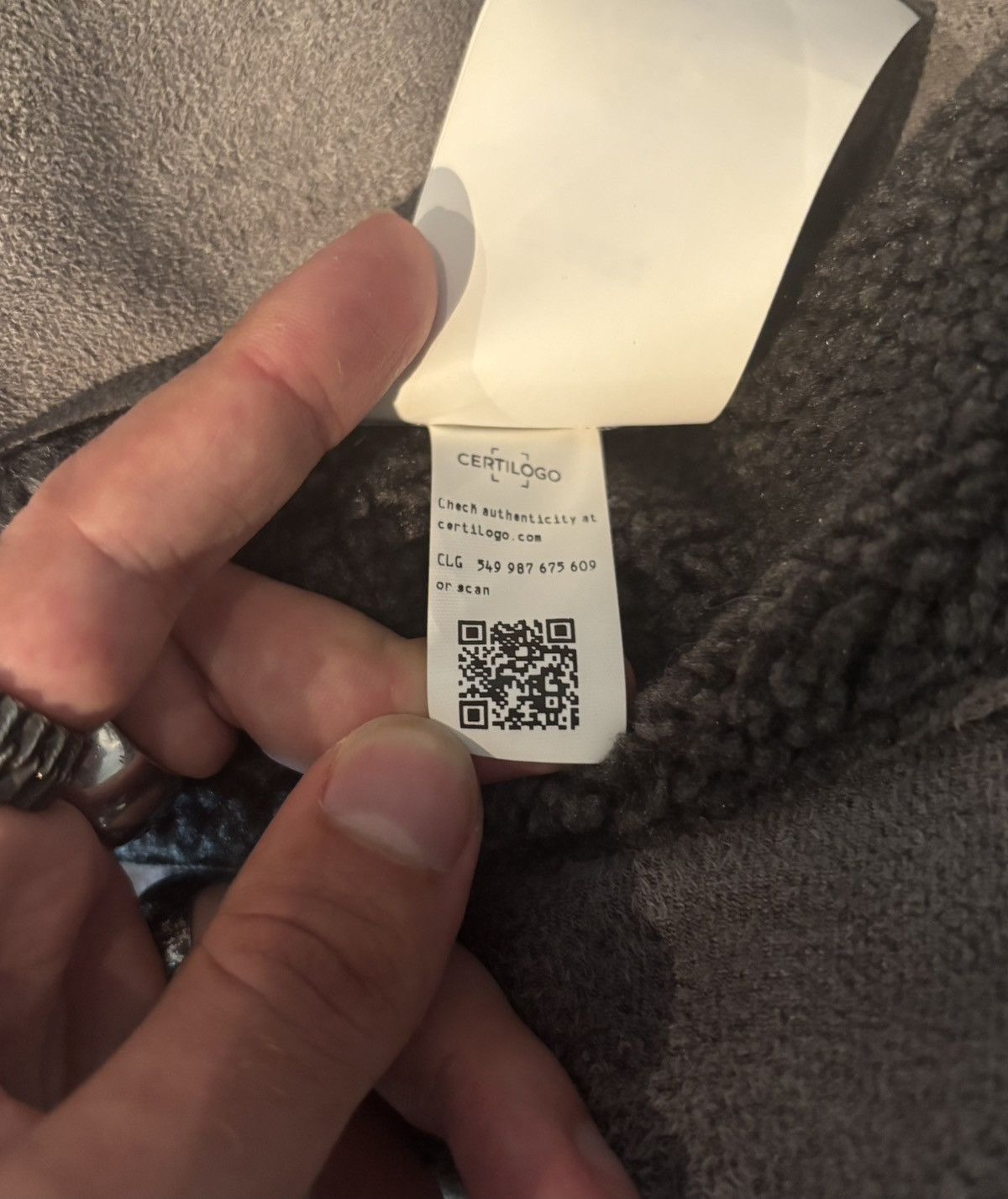 C2H4 Panelled Streamline Shearling Jacket