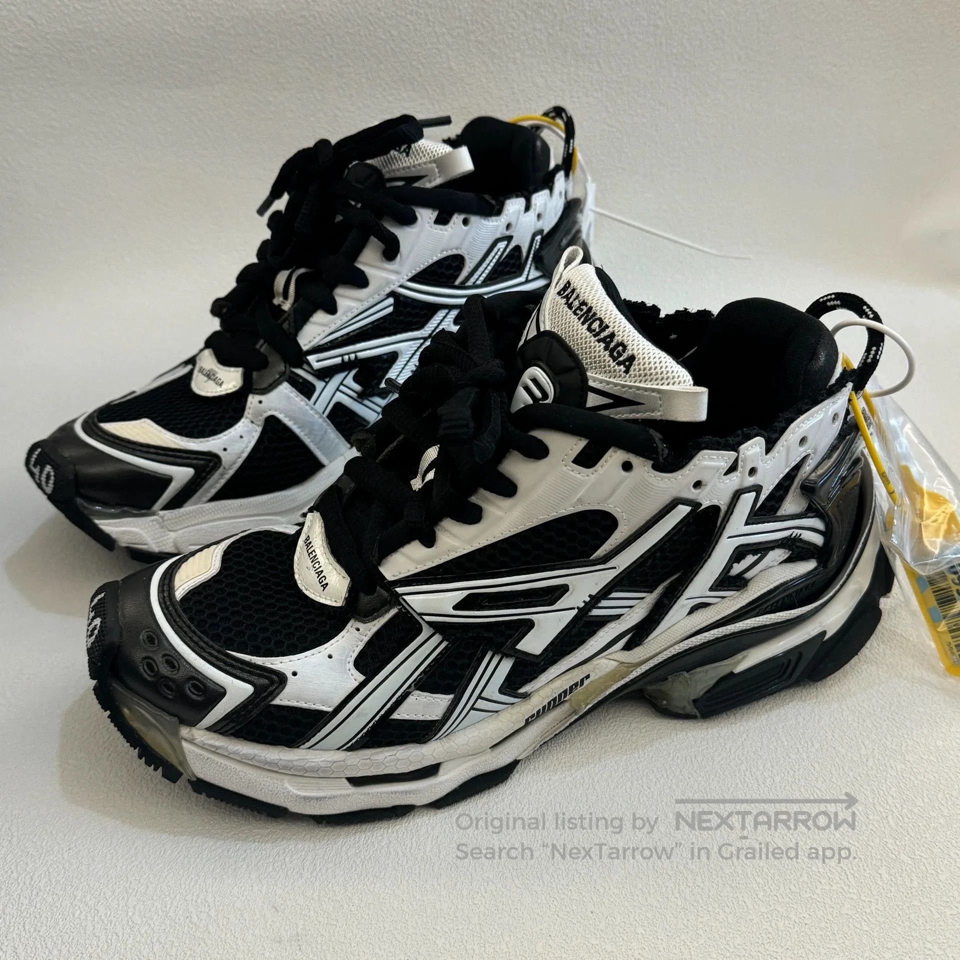 Balenciaga balenciaga runner black and white sneakers. Size US 7.5 / EU 40-41 - 2 Thumbnail