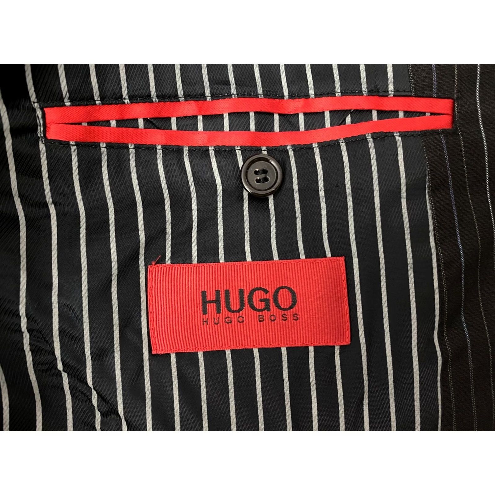 Hugo Boss Hugo Boss Blazer Shirt Wool Jacket 48 Black Mens 100% Wool 48 Chest Size 48 Sports Coat Vintage References Size 48R - 5 Thumbnail
