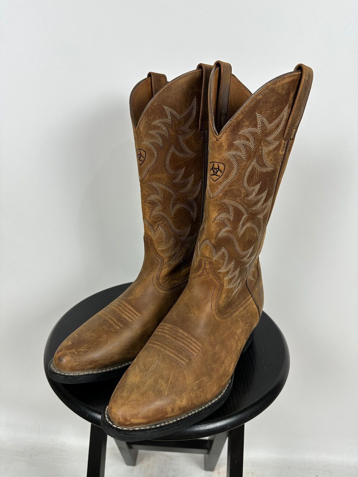 Ariat Ariat Brown Cowboy Western Leather Boots Size US 8.5 / EU 41-42 - 6 Thumbnail
