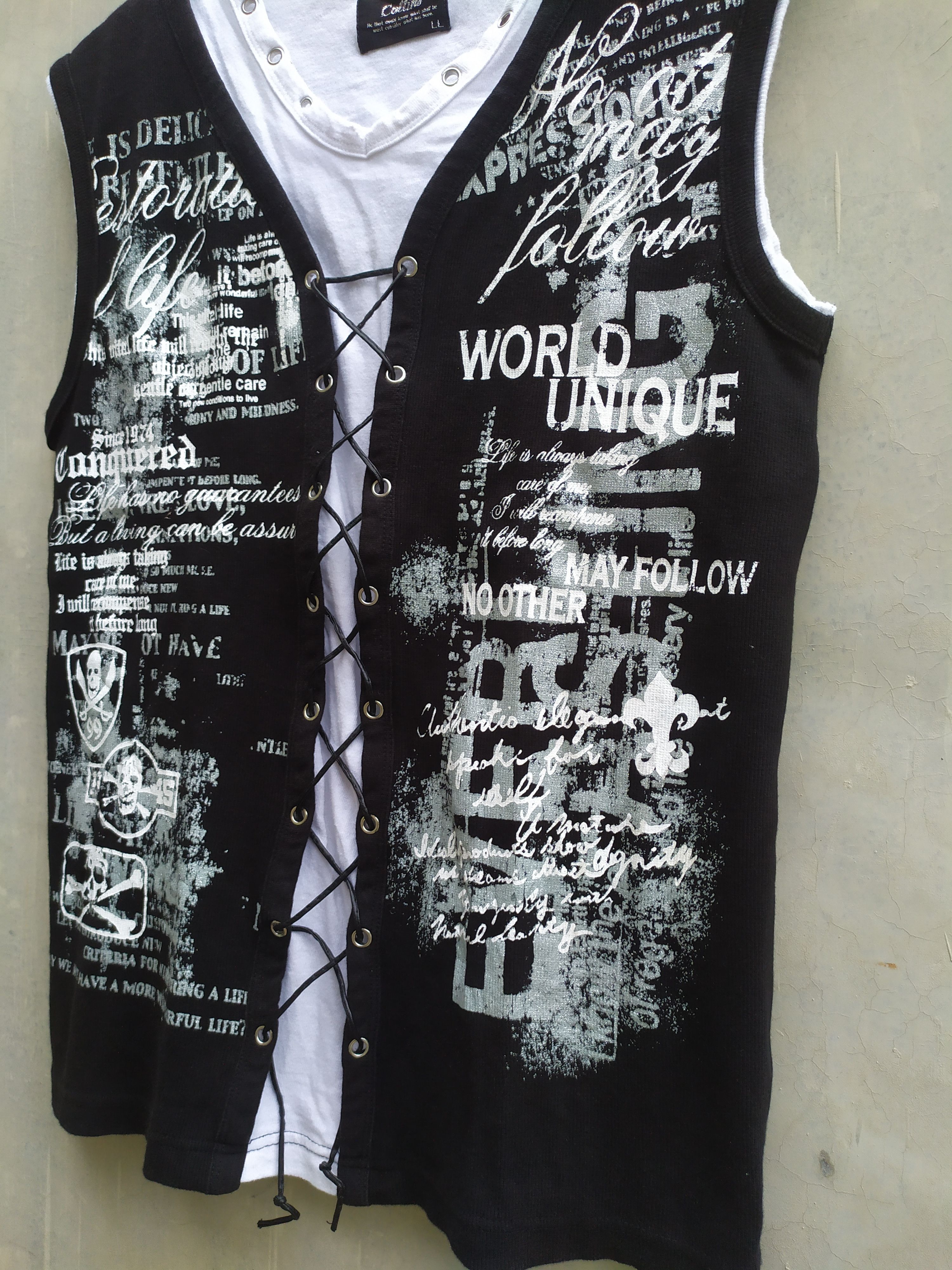 Japanese Brand Japanese Brand Collins Poem Skull Sleeveless Size US L / EU 52-54 / 3 - 2 Thumbnail