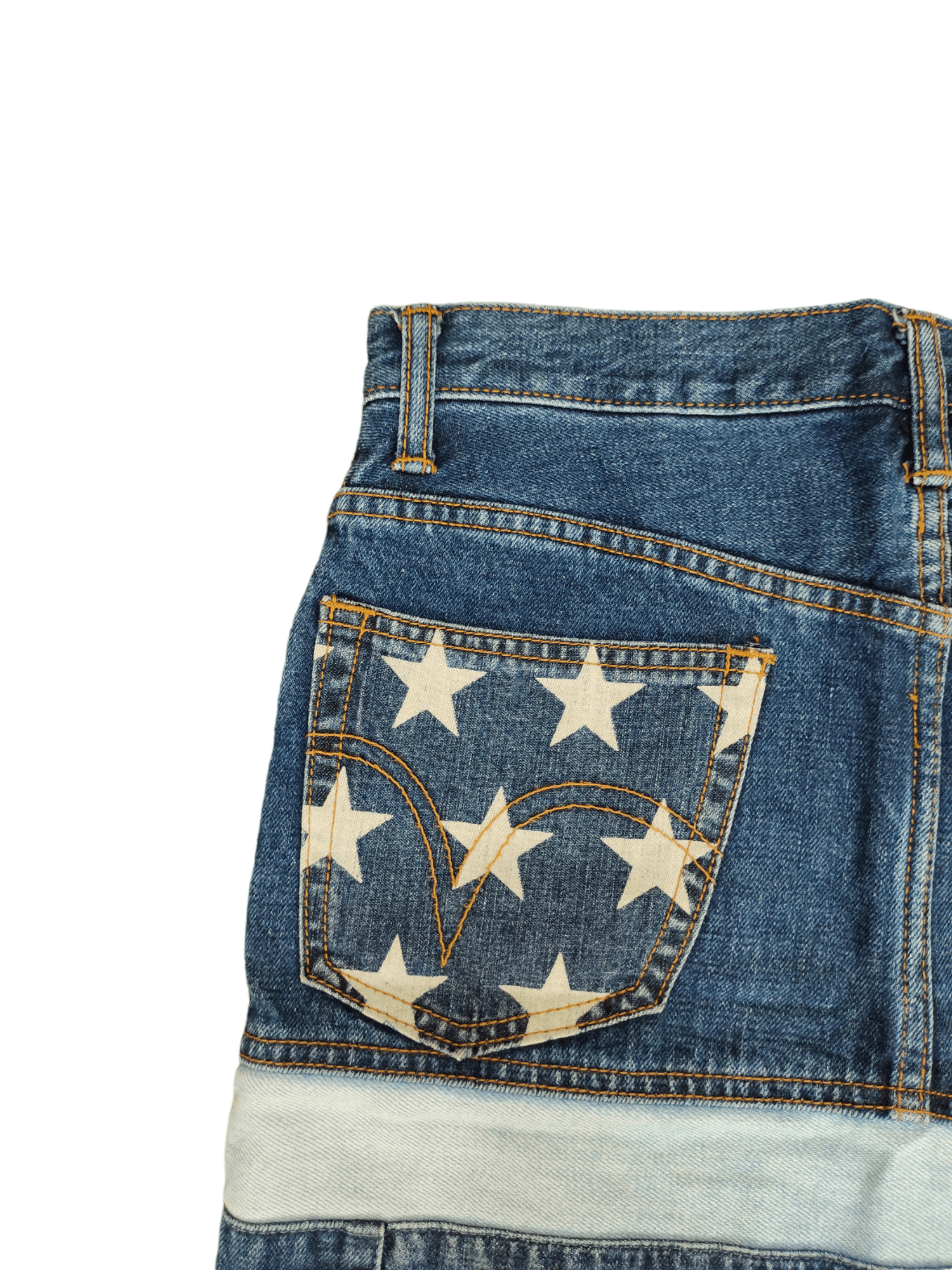 Hysteric Glamour Vintage 90s Hysteric Glamour Patchwork Denim Skirt Size 30" / US 8 / IT 44 - 10 Thumbnail