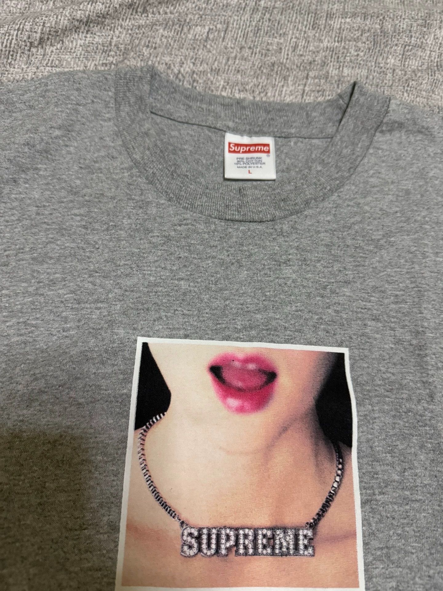 Supreme Supreme Necklace Tee Gray L New Size US L / EU 52-54 / 3 - 2 Thumbnail