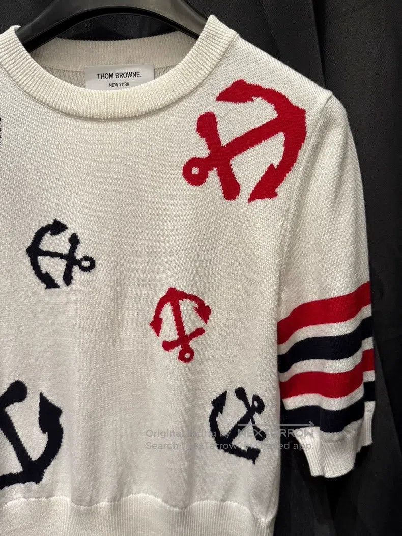 Thom Browne Thom Browne Ship anchor knit short sleeves Size XS / US 0-2 / IT 36-38 - 2 Thumbnail