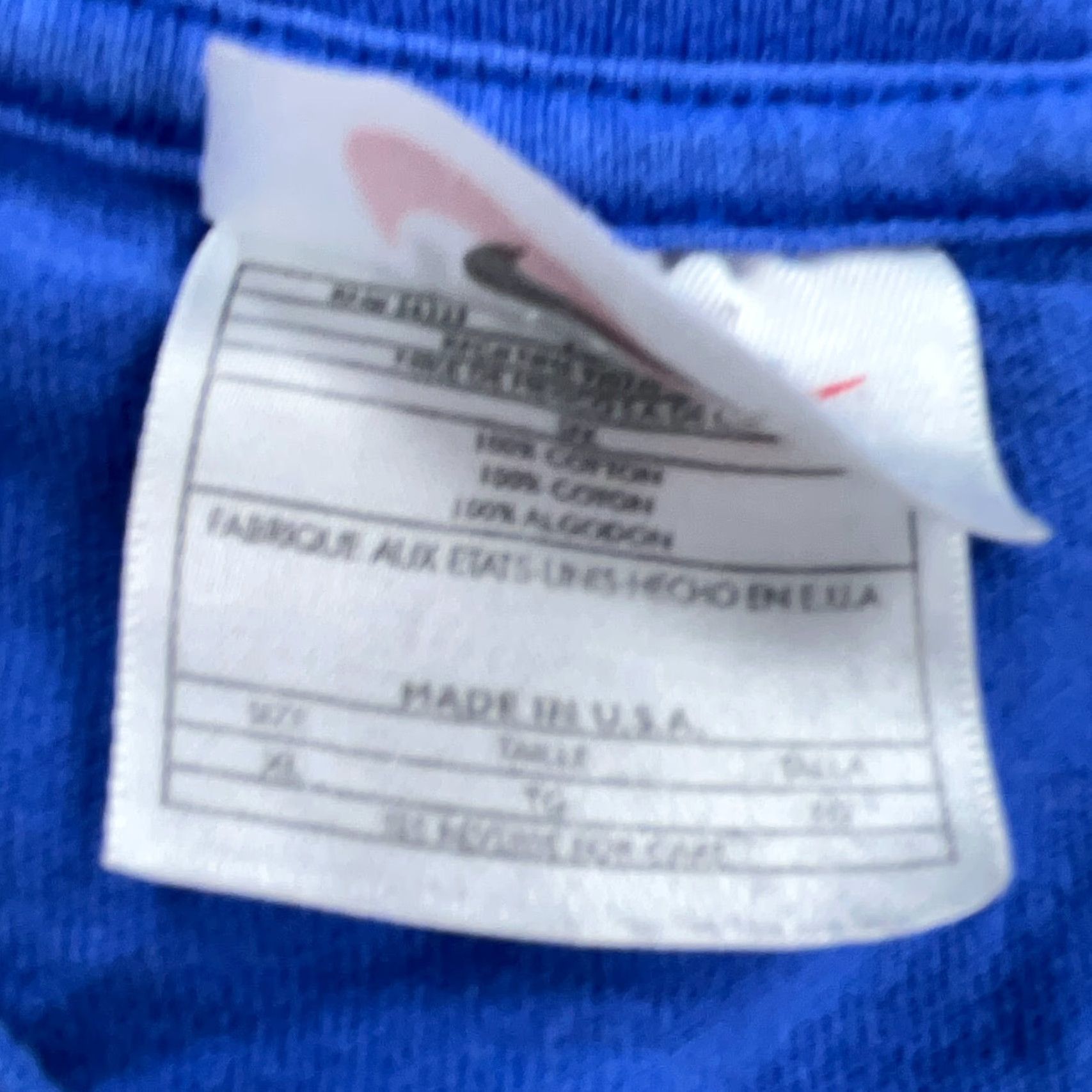 Nike VINTAGE Nike Shirt Men XL Blue 90s Made In USA Soccer Spell Out Hipster Grunge Size US XL / EU 56 / 4 - 6 Thumbnail