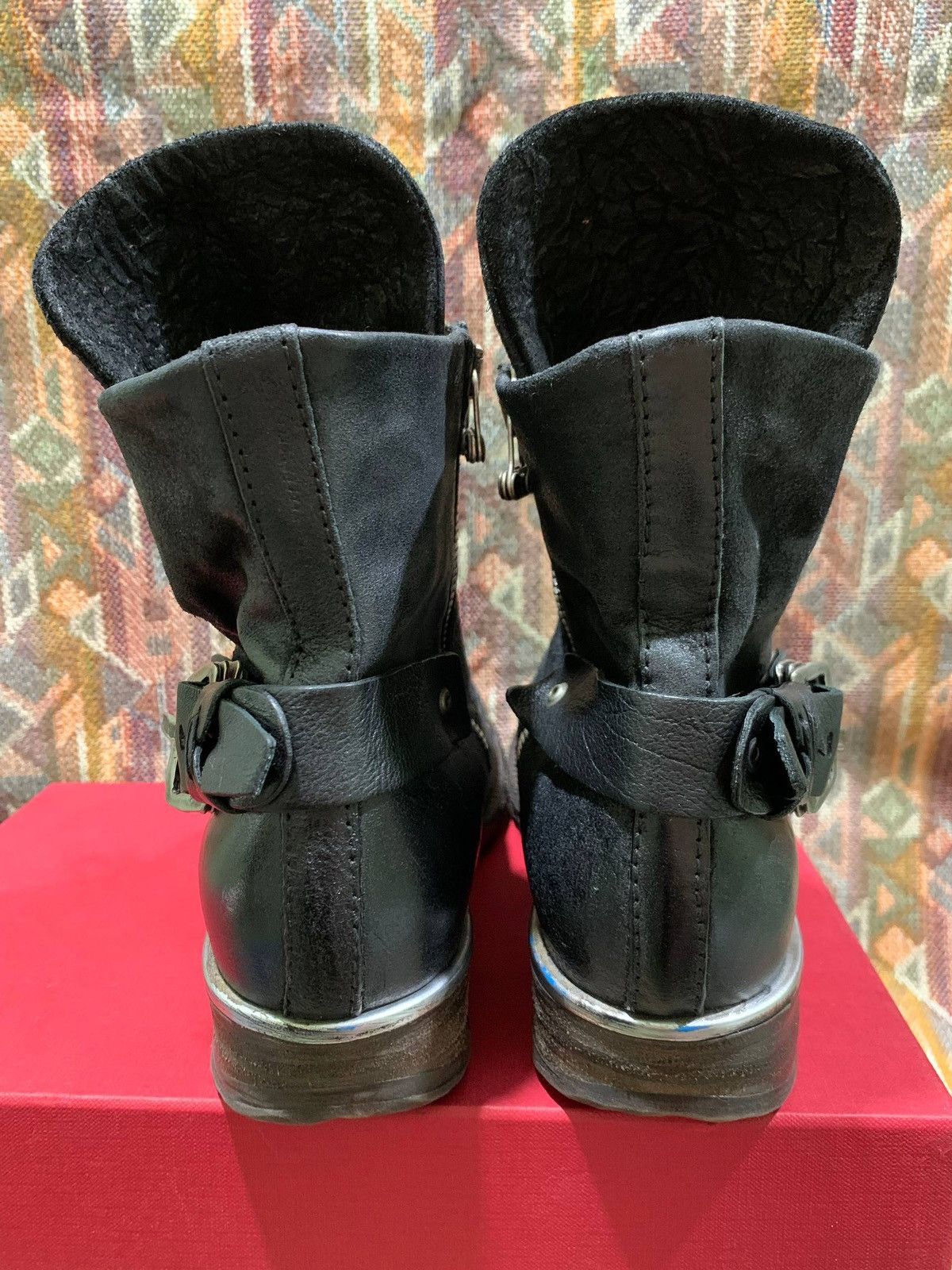 A.S.98 A.S.98 Airstep Black Leather Dibla Combat Biker Ankle Boots Size US 9 / IT 39 - 7 Thumbnail