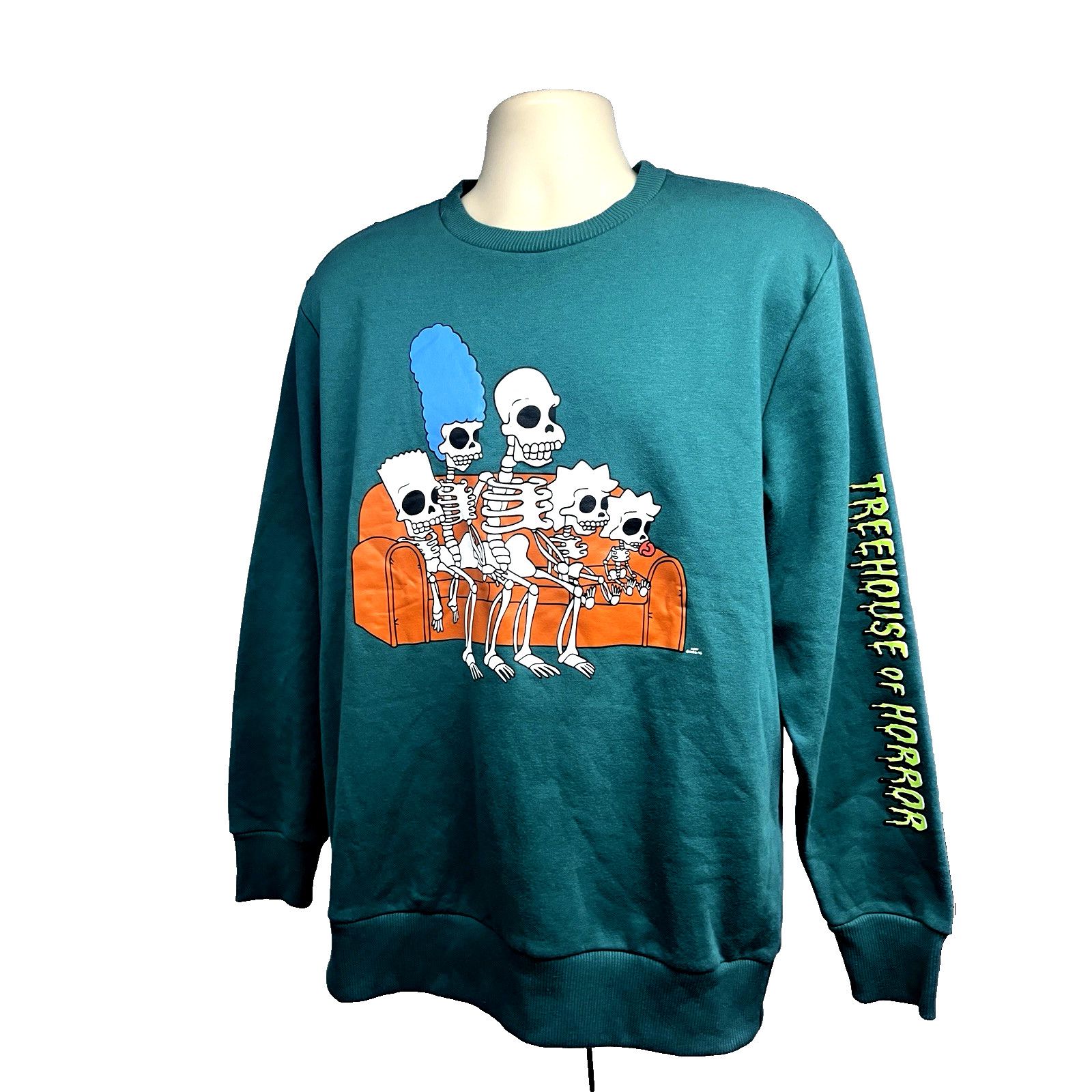 The Simpsons The Simpsons Cartoon Green Graphic Pullover Sweatshirt Men M Size US M / EU 48-50 / 2 - 4 Thumbnail