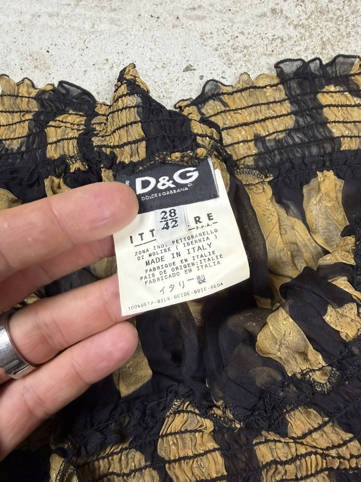 Dolce & Gabbana Vintage 2000s Dolce & Gabbana Silk Mesh Blouse Top Size M / US 6-8 / IT 42-44 - 10 Thumbnail