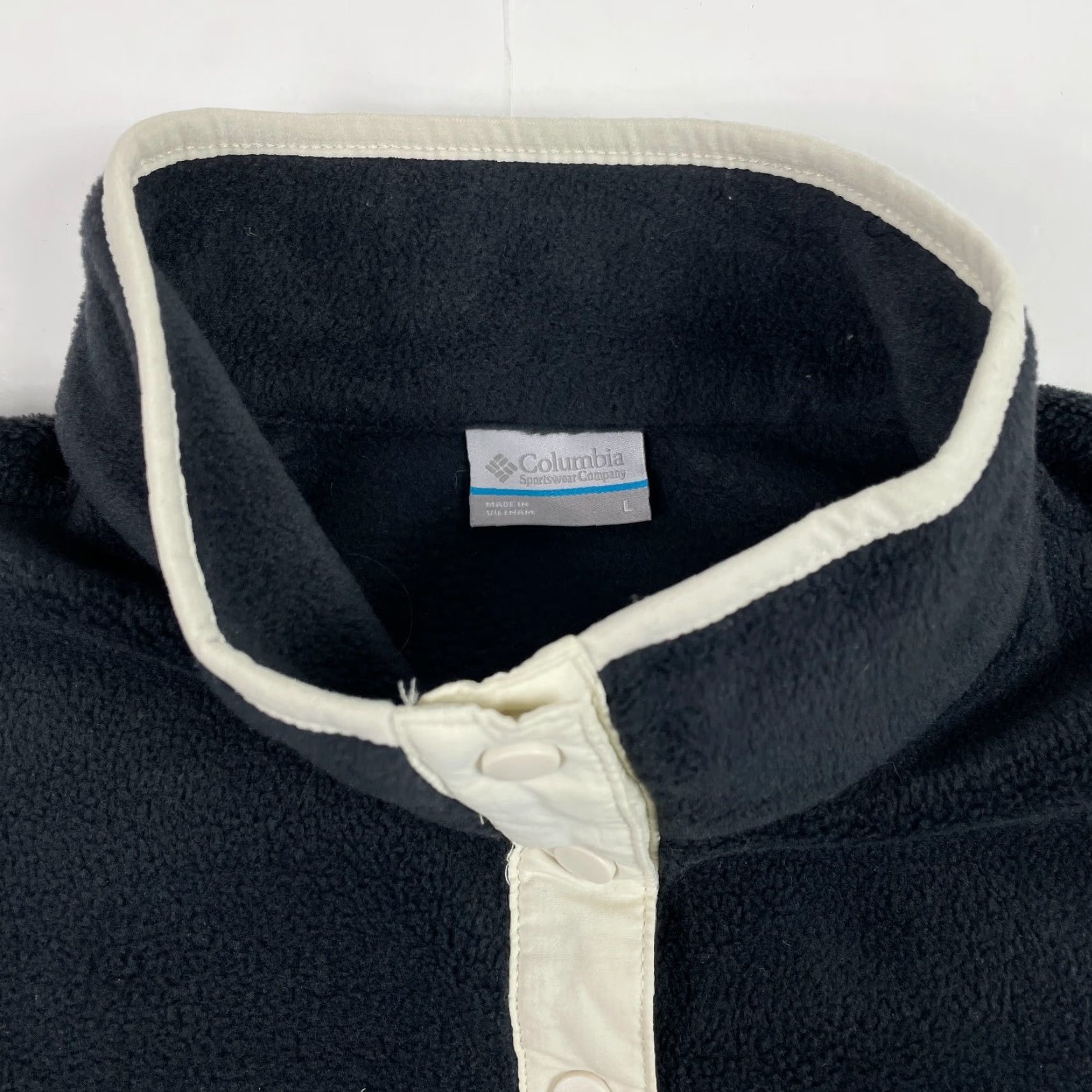 Vintage Columbia Jacket Womens Large Black 1/4 Snap Fleece Hiking Outdoors Weather Wind-Resistant Outdoor Logo Size L / US 10 / IT 46 - 7 Thumbnail