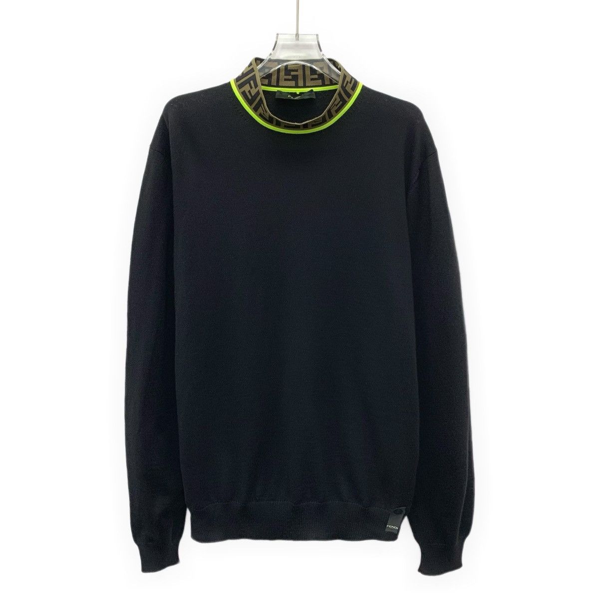 Fendi Fendi Black Double F Logo Long Sleeve Knit Sweater K26WX Size US L / EU 52-54 / 3 - 1 Thumbnail