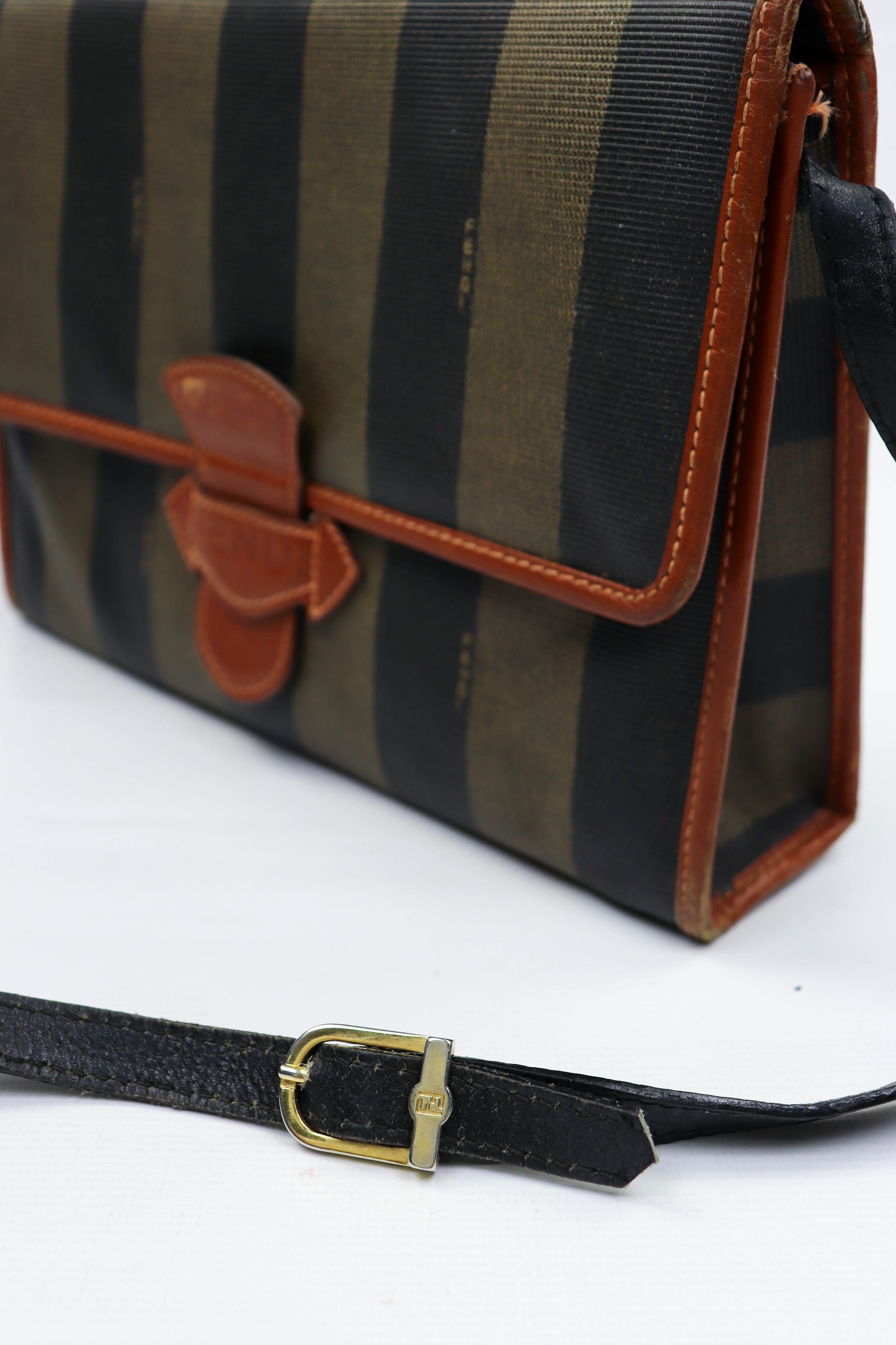 Fendi FENDI Vintage 80s 90s Striped Shoulder/Crossbody Bag Size ONE SIZE - 11 Thumbnail