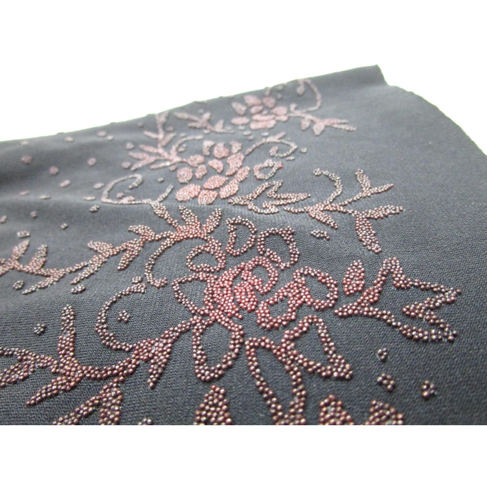 Vintage Simply Irresistible Blouse Women M Black Beaded Floral Flutter Sleeve Top Boho Jersey Womens Size M / US 6-8 / IT 42-44 - 4 Thumbnail
