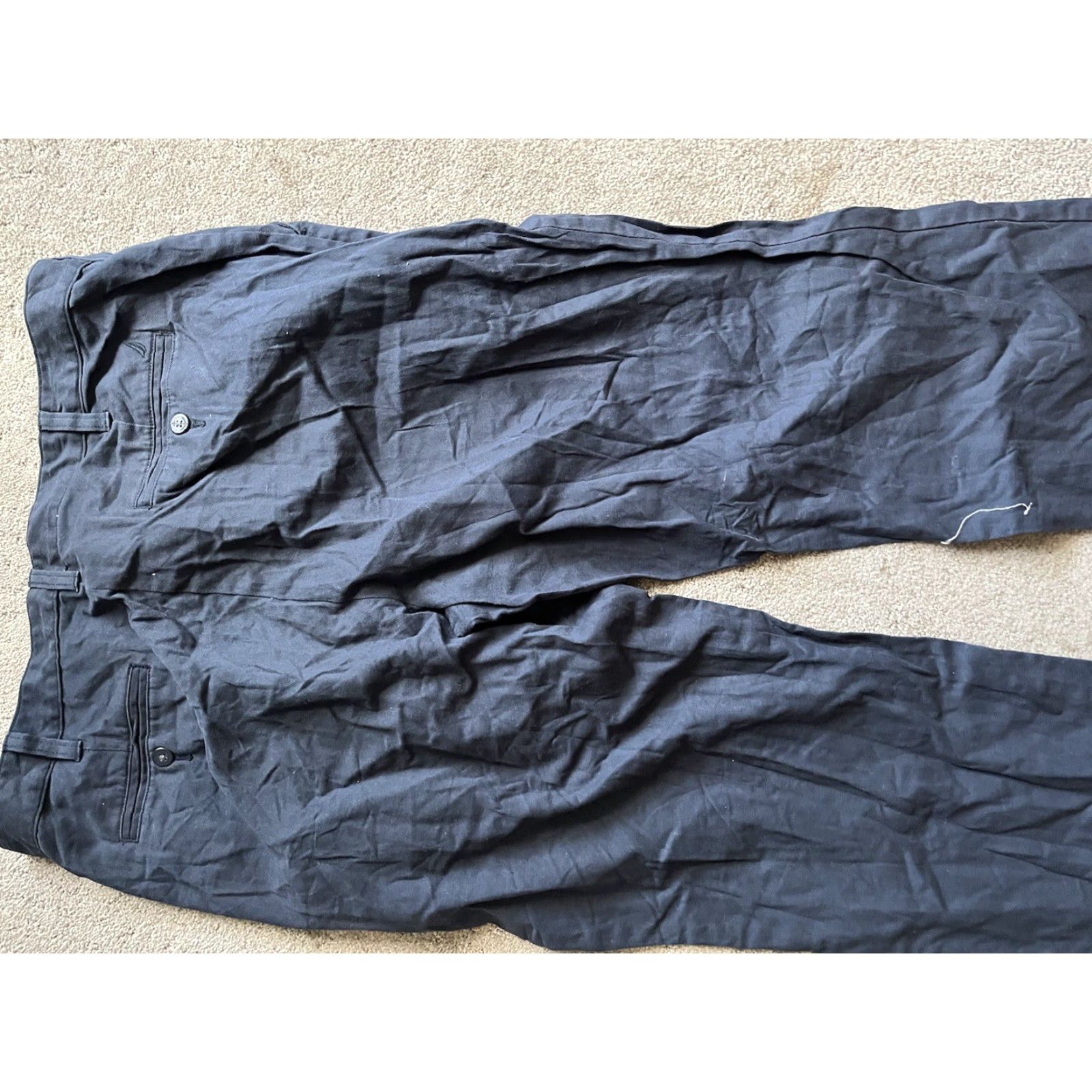 Nautica Nautica Mens Regular Fit Flat Front Pants Navy Blue 36x34 The Deck Pant Chino Cotton Front Flat Navy Mens Size US 36 / EU 52 - 4 Thumbnail