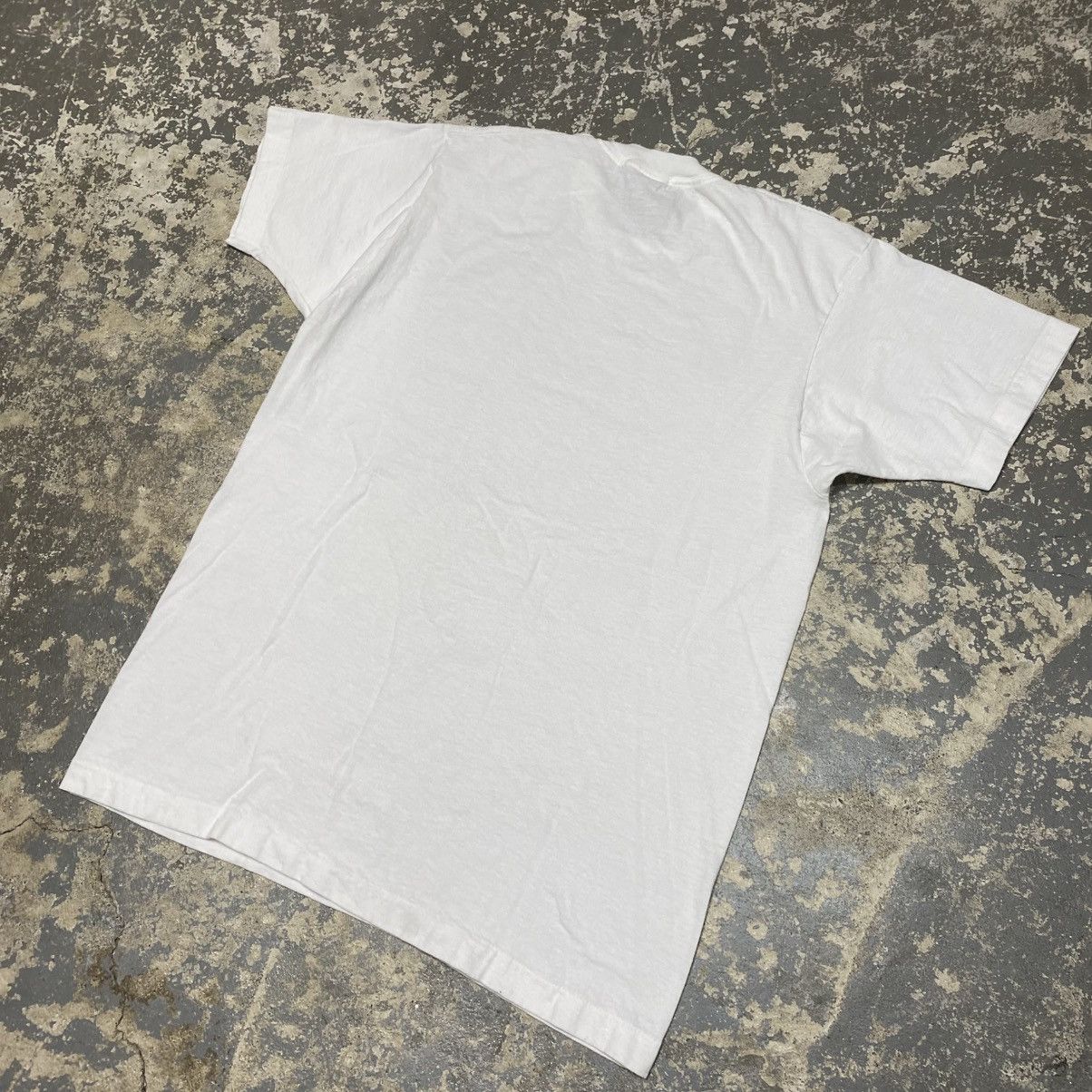 Unsound Rags × Vintage Vintage White Fruit Of The Loom Blank Single Stitch Tshirt Size US XL / EU 56 / 4 - 9 Thumbnail