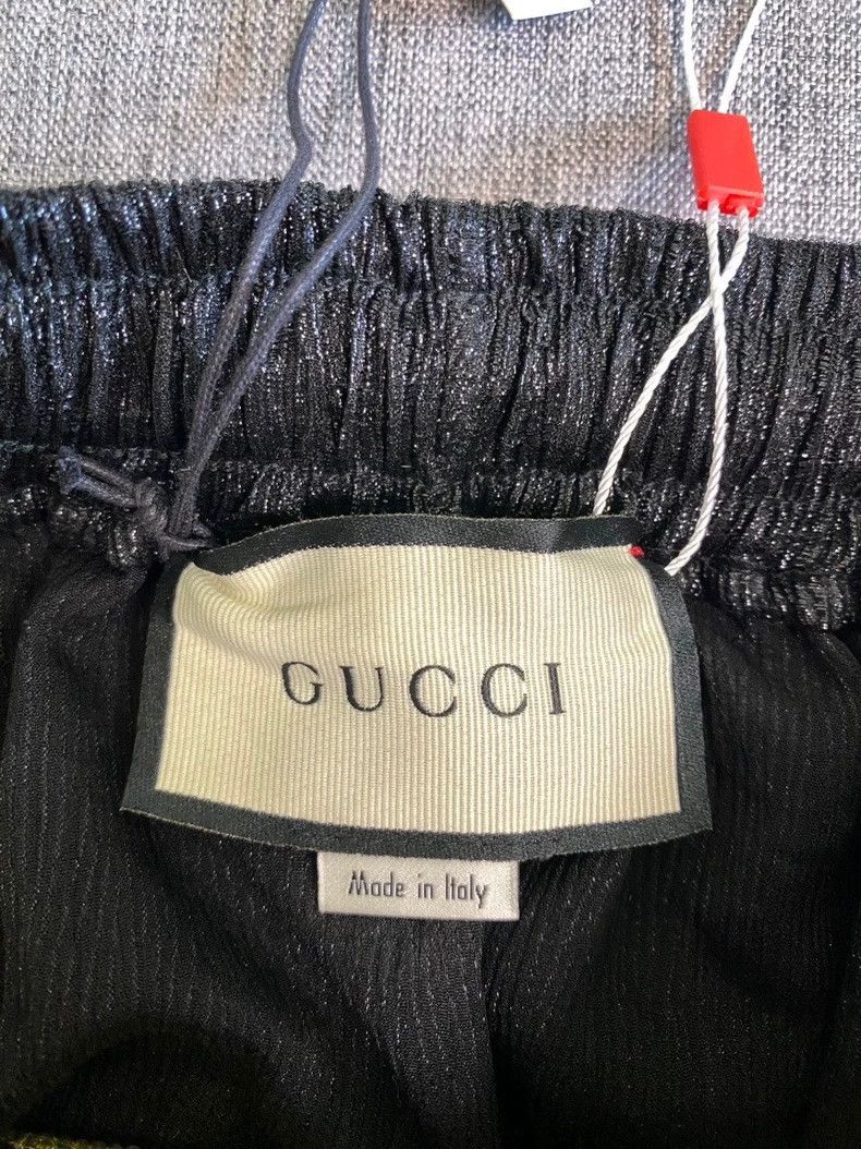 Gucci Gucci Size XS FW21 Crepe gold and silver silk casual trouse Size 29" - 7 Thumbnail