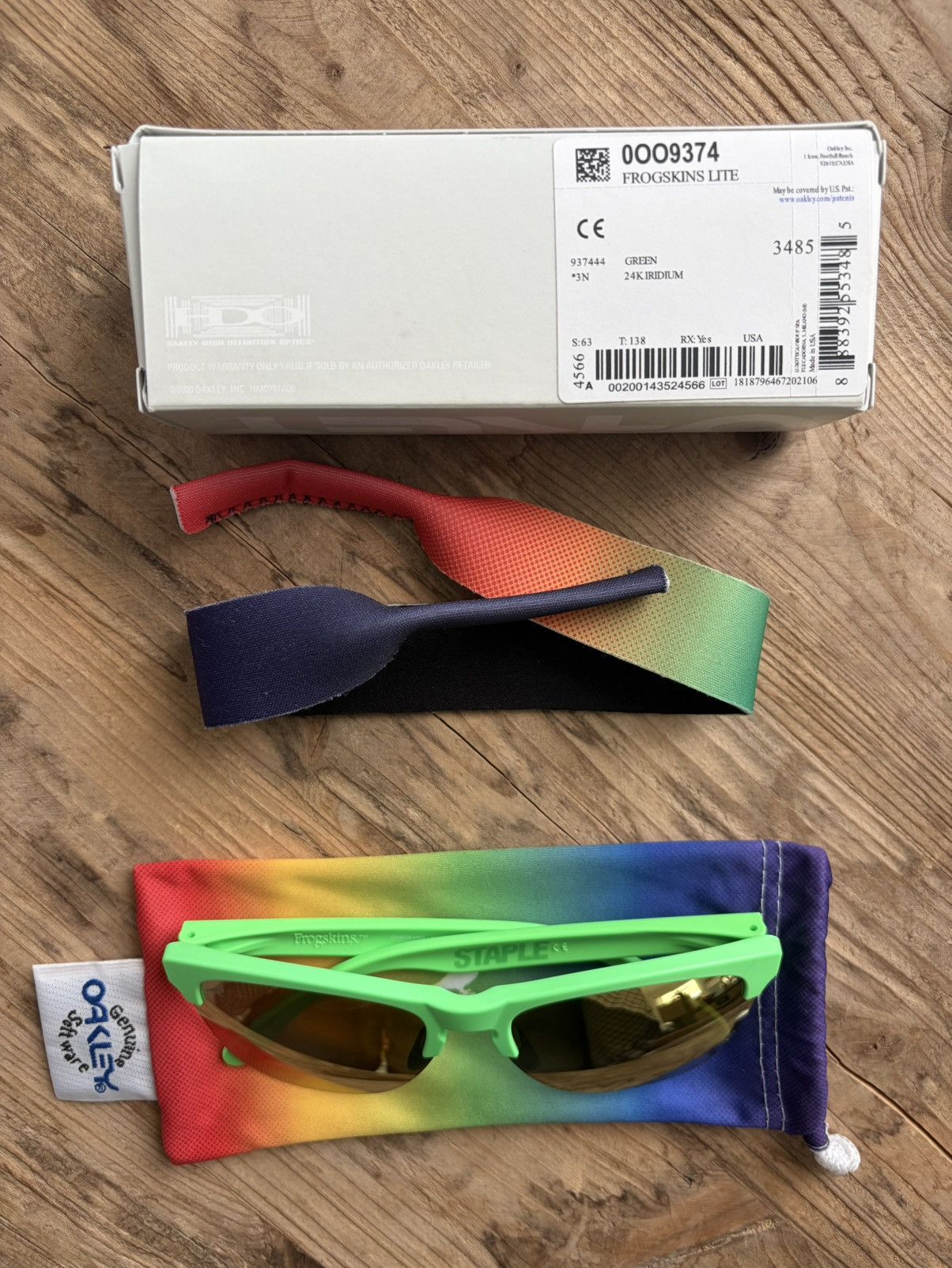 Oakley New Oakley x Staple Frogskins Sunglasses ROYGBIV Limited 24k Size ONE SIZE - 4 Thumbnail