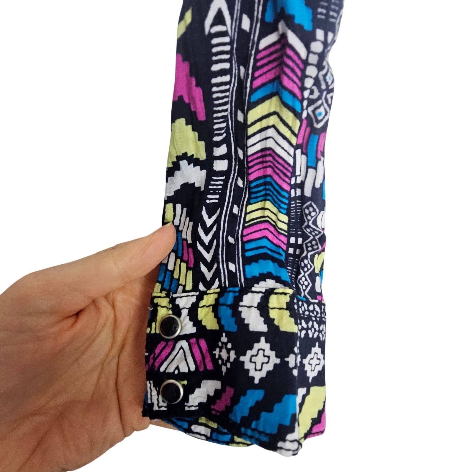 Wrangler Rock 47 Wrangler Womens Southwestern Geometric Western Shirt Size S / US 4 / IT 40 - 4 Thumbnail