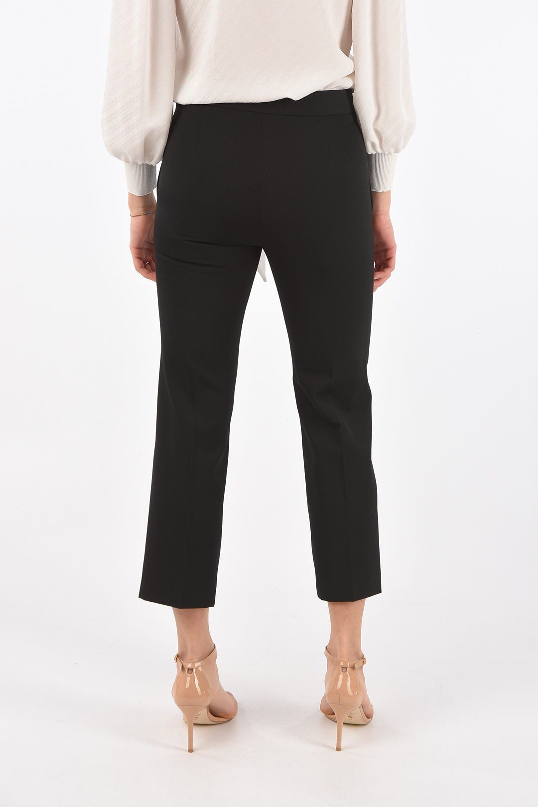 Stella McCartney og1mm0824 Hidden Fastening Wool Pant in Black Size 30" / US 8 / IT 44 - 2 Thumbnail