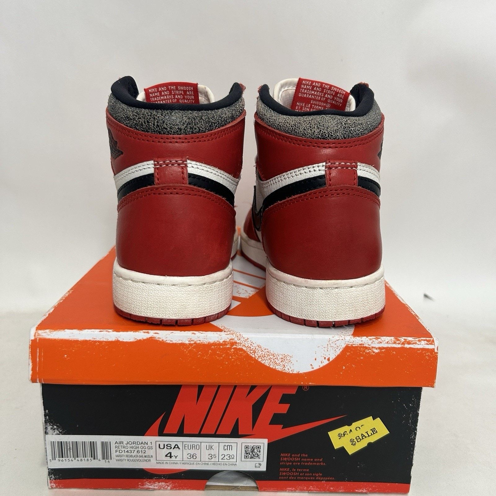 Jordan Brand Nike Air Jordan 1 Retro High GS “Chicago/Lost and Found” Size US 5.5 / IT 35.5 - 4 Thumbnail