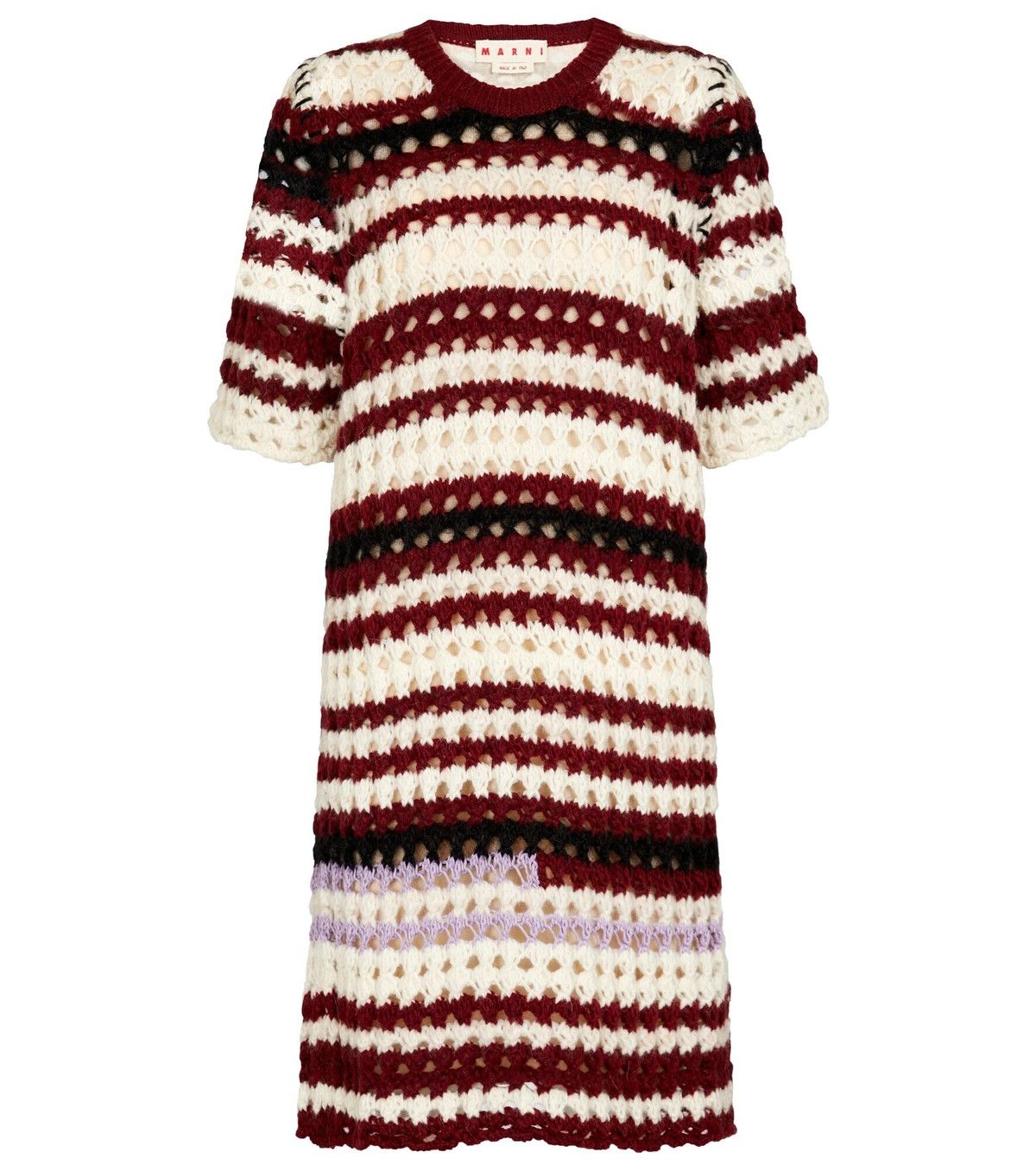 o1y1025 Crewneck Mini Dress in Multicolor