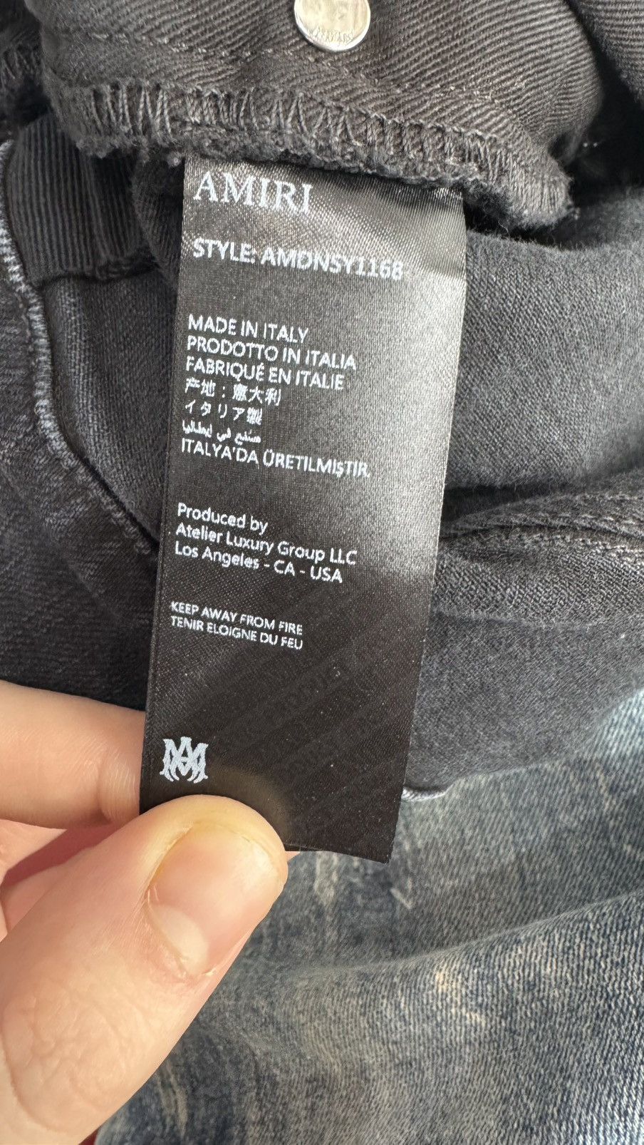Amiri AMIRI CLUB MX1 JEANS DUSK BLACK Size US 33 - 5 Thumbnail