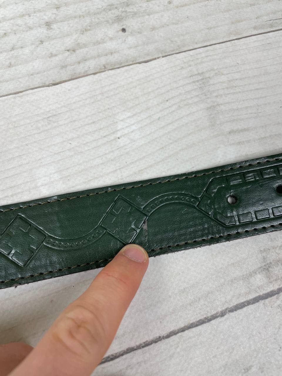 Diesel Vintage Diesel Leather Belts Big Metal Logo Y2K Size 28 - 10 Thumbnail