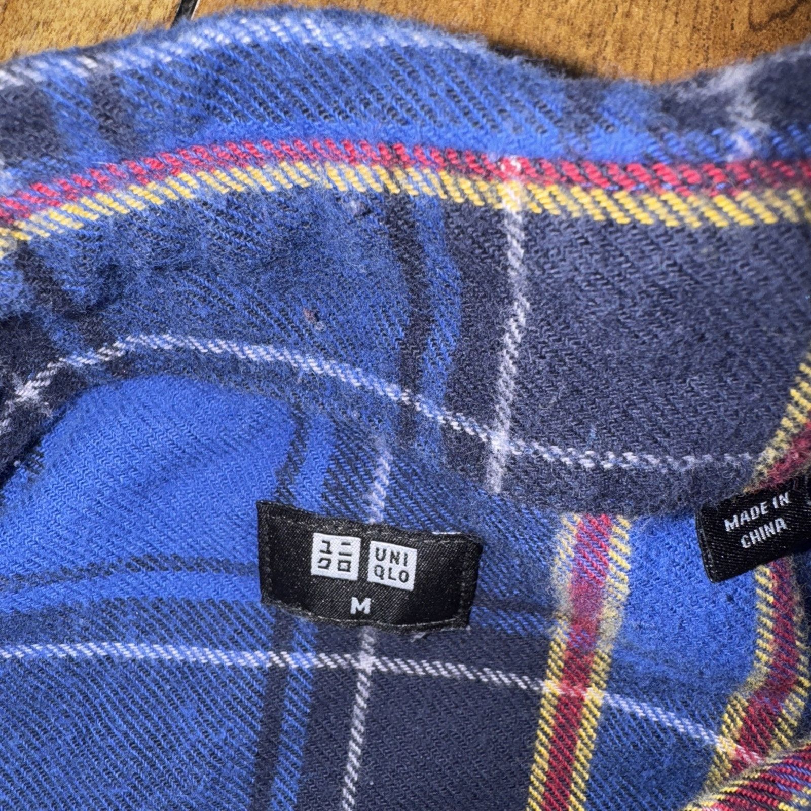 Japanese Brand × Uniqlo Uniqlo Plaid Flannel Blue Medium 19x26 Soft Button Up Shirt Size US M / EU 48-50 / 2 - 4 Thumbnail