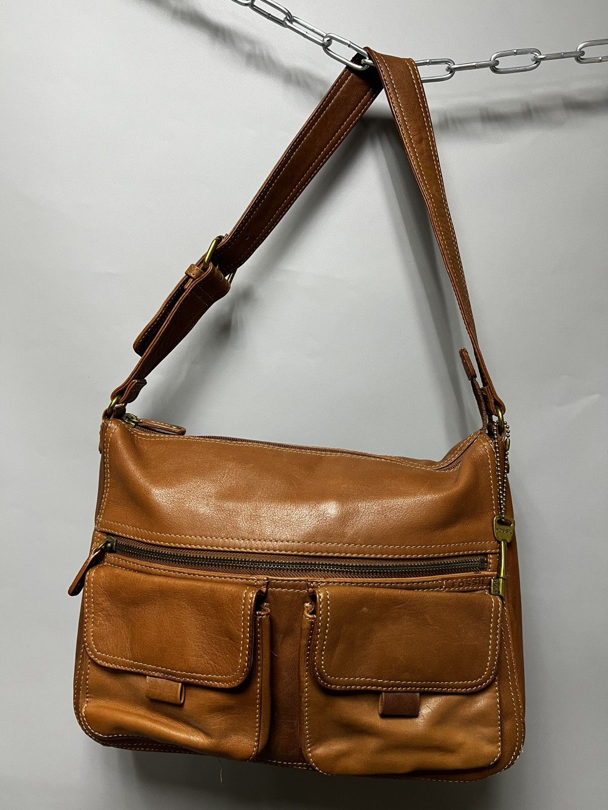 Fossil Vintage Fossil Leather Shoulder Bag Y2K Size ONE SIZE - 2 Thumbnail