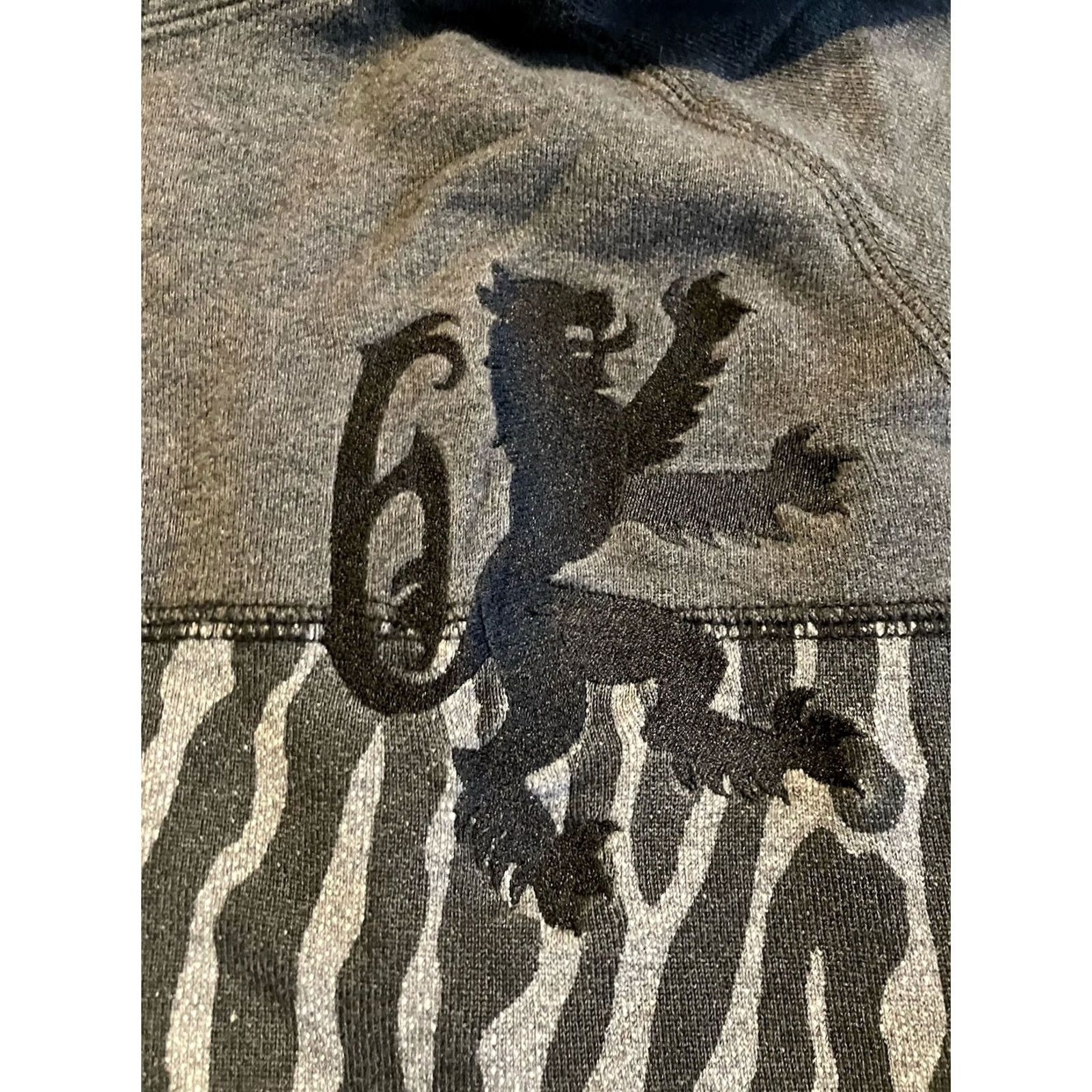 Nike Nike LeBron James Zebra Print Hoodie - Men's XL Gray Pullover Hooded Hoodie Size US XL / EU 56 / 4 - 3 Thumbnail
