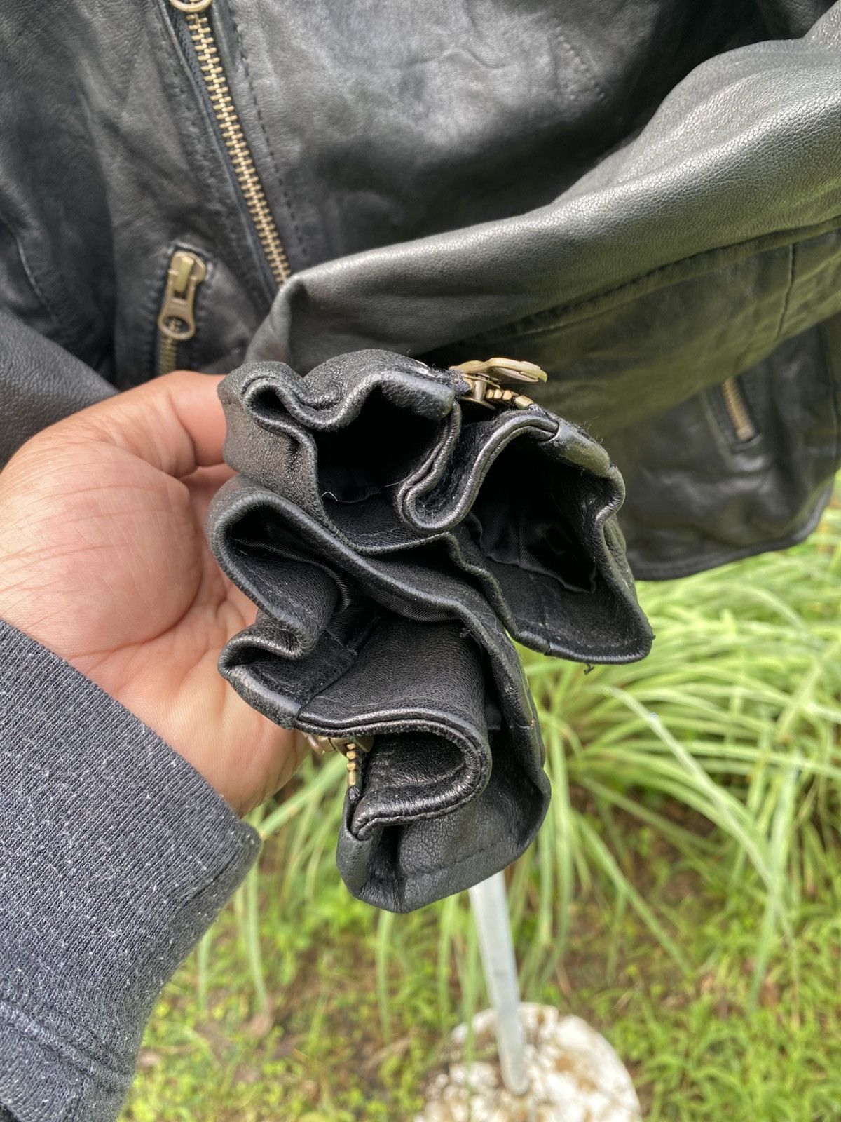 Japanese Brand Vintage Leather Biker Jacket Black Size S-Ungrid Mark Styler Size S / US 4 / IT 40 - 7 Thumbnail