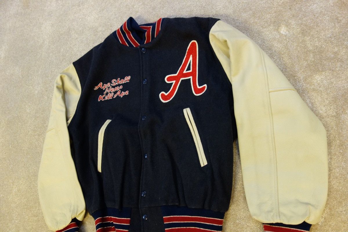 Bape Bape 1998AW Leather Varsity Jacket Directed by Nigo Size US L / EU 52-54 / 3 - 13 Thumbnail