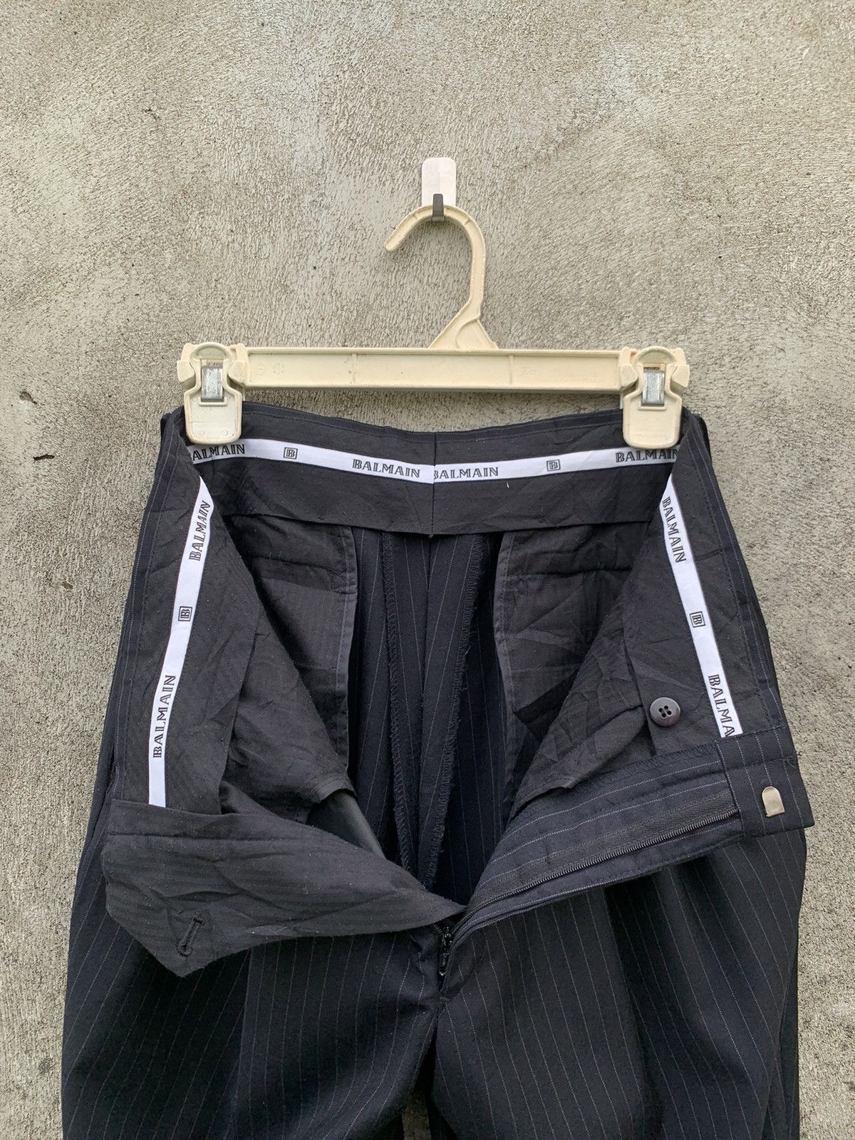 Balmain 2003 Balmain stripe black formal trouser Size US 29 - 10 Thumbnail