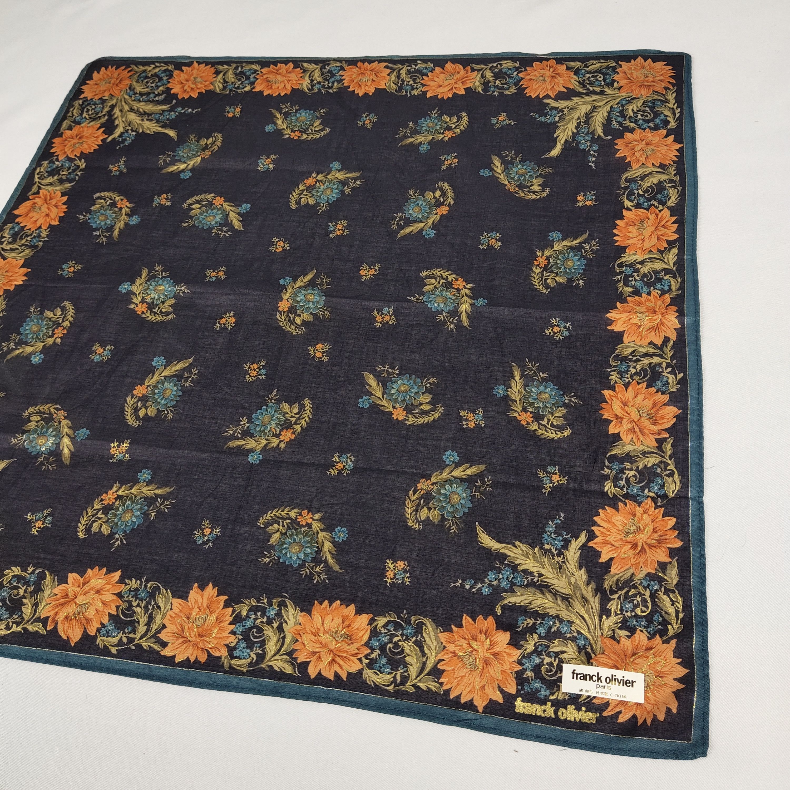 Vintage Frank Oliver Handkerchief / Neckerchief / Bandana FZ694 Size ONE SIZE - 4 Thumbnail