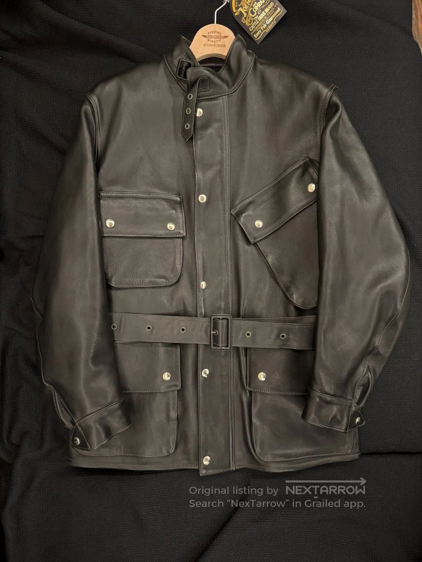Japanese Brand Retro Horsehide Leather Moto Jacket. Size US XXS / EU 40 - 1 Thumbnail
