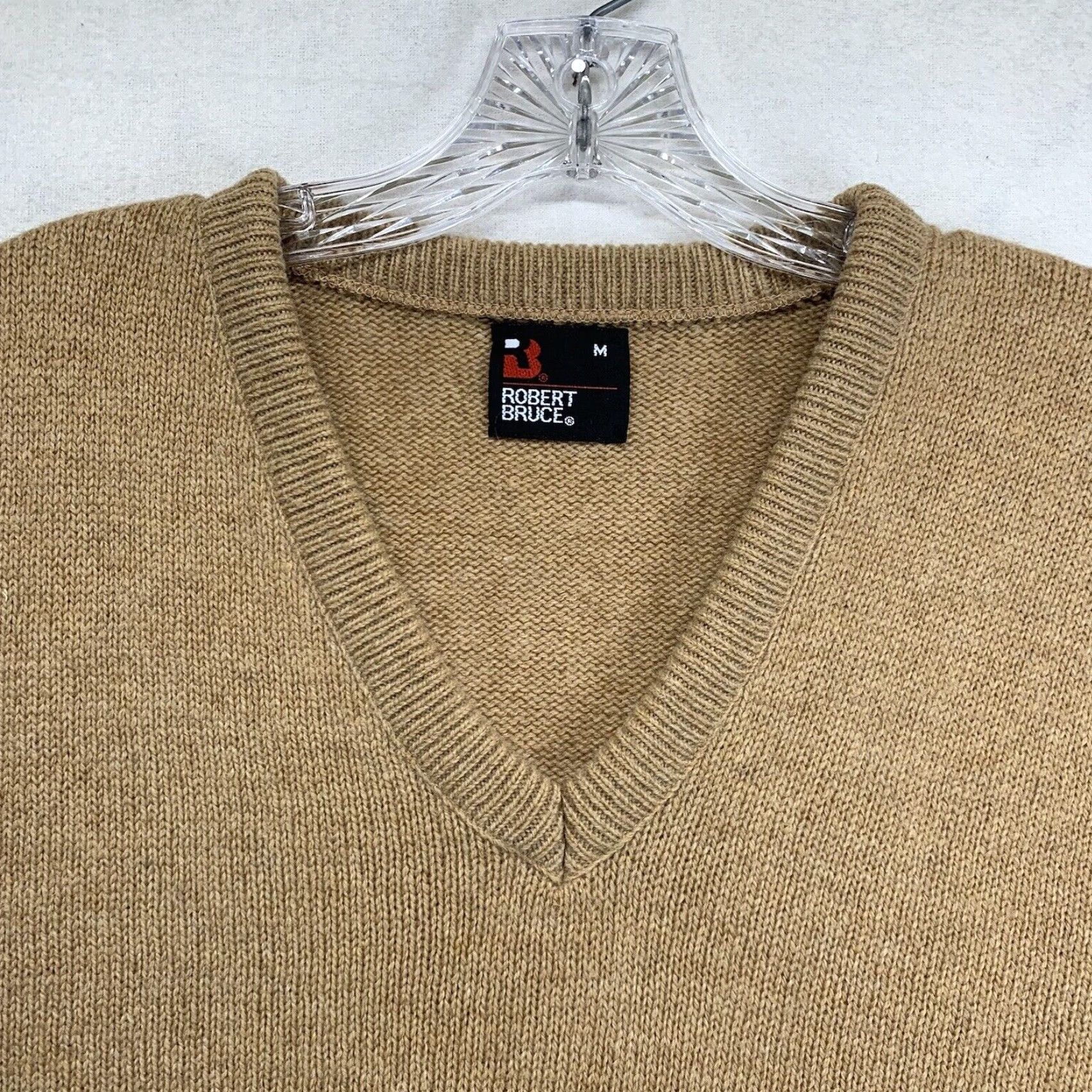 Vintage VINTAGE Robert Bruce Wool Blend Sweater Medium V-Neck Pullover Brown Casual Mens Size US M / EU 48-50 / 2 - 5 Thumbnail