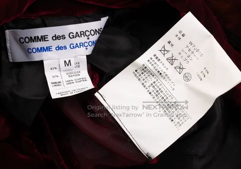 Comme des Garcons Comme des Garcons Color-block velvet tailcoat jacket Size M / US 6-8 / IT 42-44 - 9 Thumbnail