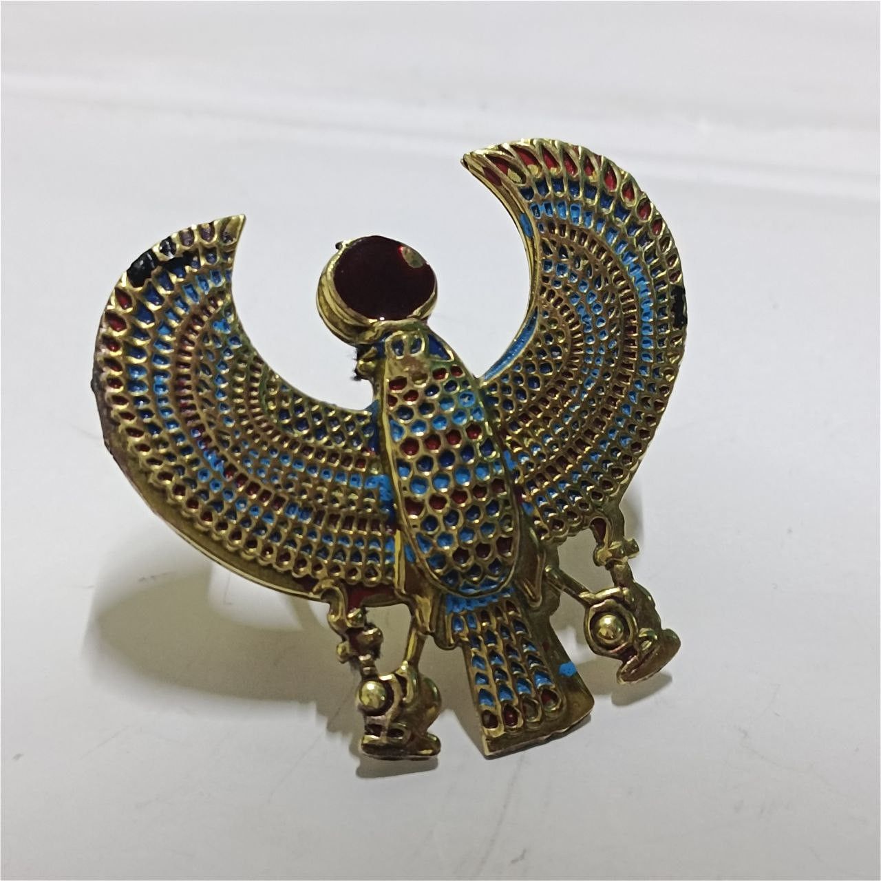 Handmade Pharaonic Falcon Ring – Egyptian Horus Symbol Jewelry Size ONE SIZE - 6 Thumbnail