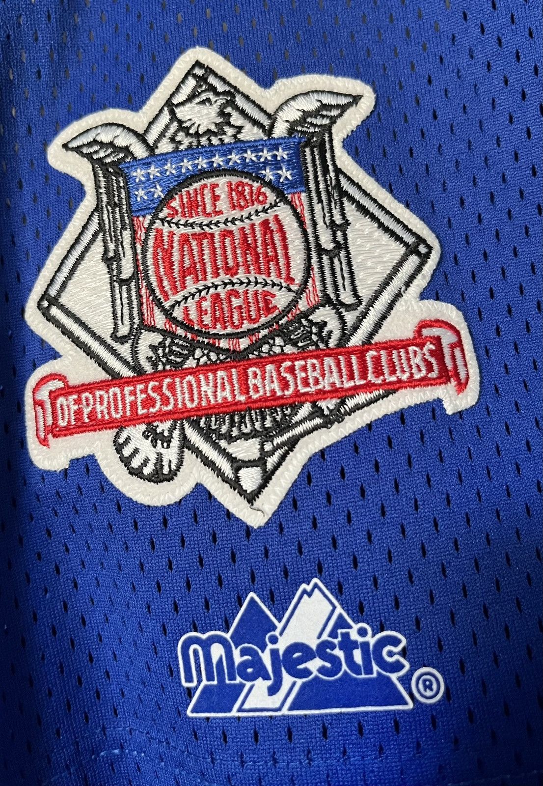 MLB × Majestic × Vintage 1990’s MLB Chicago Cubs Majestic baseball jersey size L Size US L / EU 52-54 / 3 - 8 Thumbnail