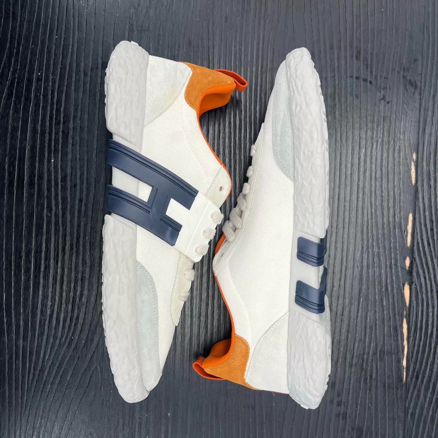 Hogan HOGAN White Orange Colorblock Sneakers US9 Worn Once Size US 9 / EU 42 - 5 Thumbnail